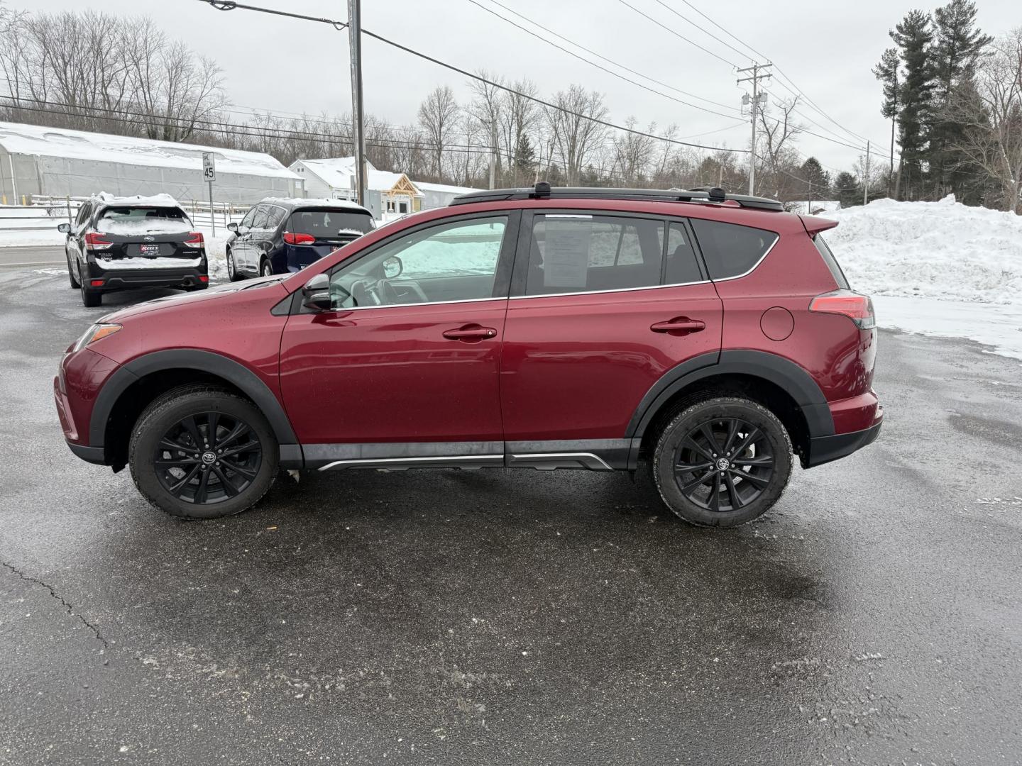 2018 Red /Black Toyota RAV4 Adventure AWD (2T3RFREV8JW) with an 2.5L I4 DOHC 16V engine, Automatic transmission, located at 11115 Chardon Rd. , Chardon, OH, 44024, (440) 214-9705, 41.580246, -81.241943 - One Owner ---- 2018 Toyota RAV4 Adventure AWD – Rugged Versatility, Advanced Safety, and Everyday Comfort Get ready for your next adventure with this 2018 Toyota RAV4 Adventure AWD. Powered by a reliable 2.5L I4 engine and a smooth 6-speed automatic transmission, this SUV delivers impressive ef - Photo#25