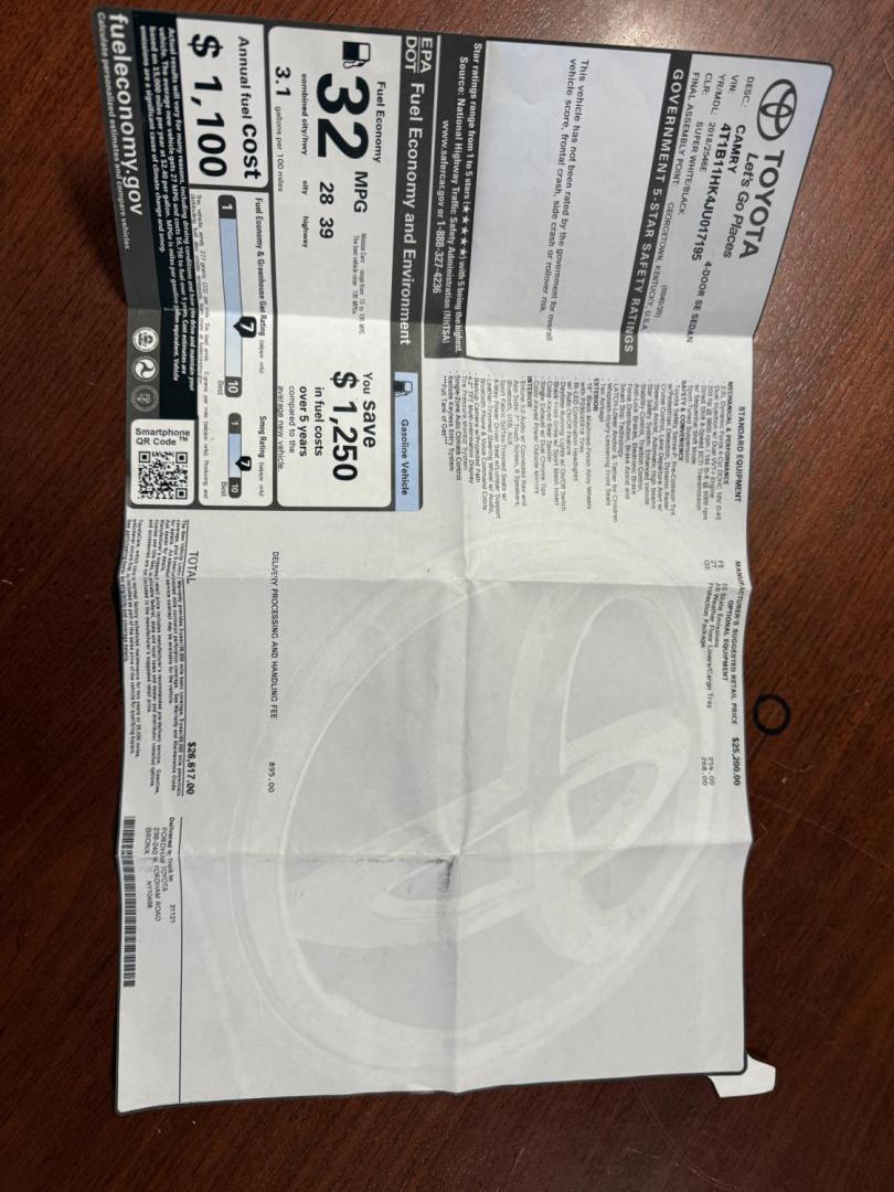 2018 White /Black Toyota Camry SE (4T1B11HK4JU) with an 2.5L I4 DOHC 16V engine, Automatic transmission, located at 11115 Chardon Rd. , Chardon, OH, 44024, (440) 214-9705, 41.580246, -81.241943 - 2018 Toyota Camry SE – Sporty Style, Impressive Efficiency, and Advanced Safety Elevate your daily drive with this 2018 Toyota Camry SE, where dynamic performance meets exceptional efficiency. Powered by a responsive 2.5L I4 engine and an 8-speed automatic transmission, this Camry delivers an i - Photo#43