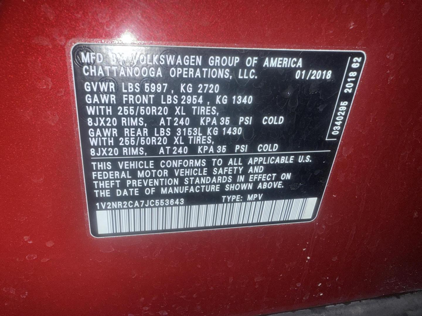2018 Red /Black Volkswagen Atlas V6 SEL Premium AWD (1V2NR2CA7JC) with an 3.6L V6 DOHC 24V engine, Automatic transmission, located at 11115 Chardon Rd. , Chardon, OH, 44024, (440) 214-9705, 41.580246, -81.241943 - One Owner ---- 2018 Volkswagen Atlas SEL Premium AWD – Refined Luxury, Advanced Safety, and Family-Friendly Versatility Discover the perfect blend of comfort, capability, and technology with this 2018 Volkswagen Atlas SEL Premium AWD. Driven by a powerful 3.6L V6 engine and a smooth 8-speed aut - Photo#46
