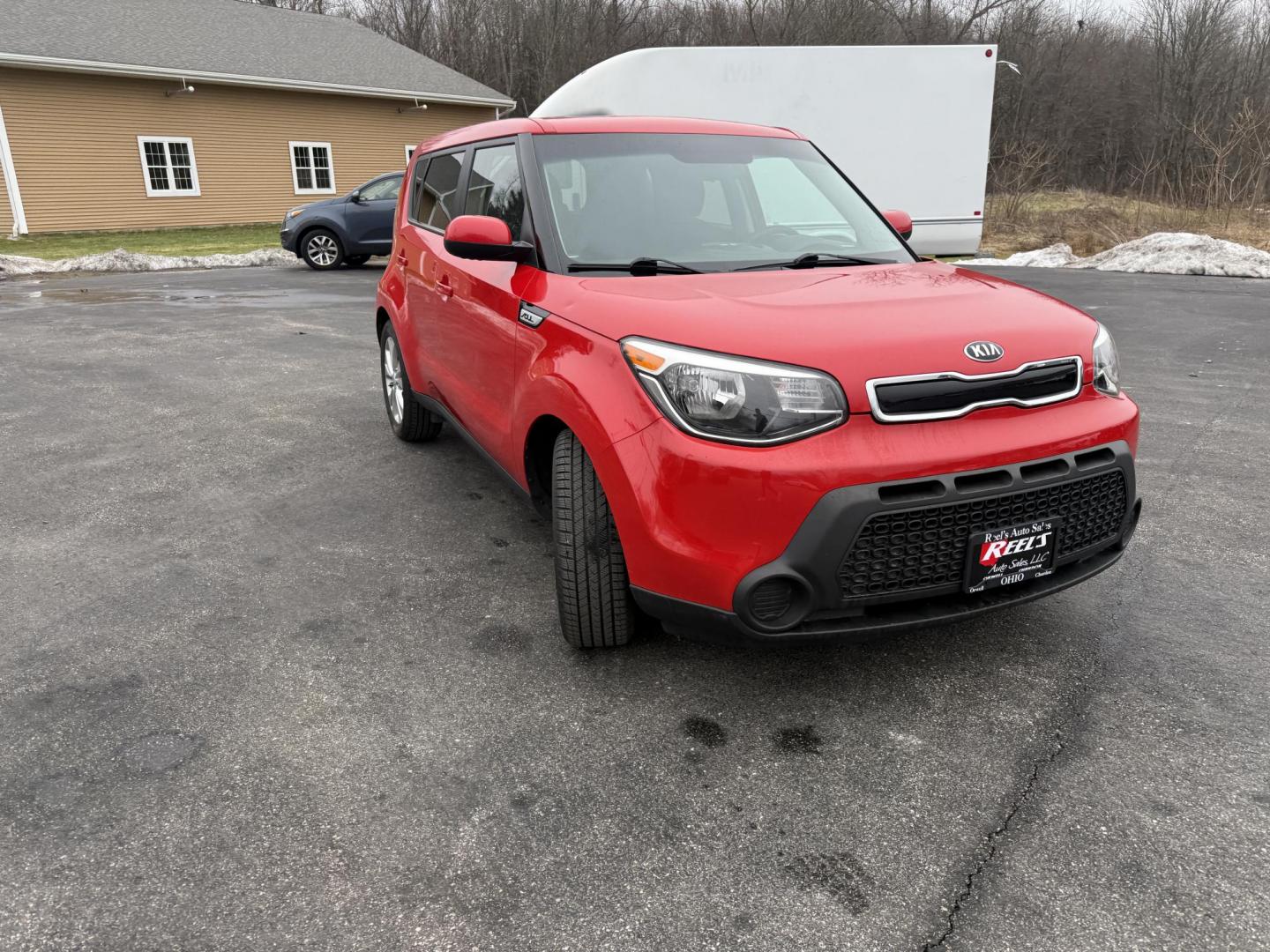 2015 Red /Black Kia Soul + (KNDJP3A54F7) with an 2.0L I4 DOHC 16V engine, Automatic transmission, located at 11115 Chardon Rd. , Chardon, OH, 44024, (440) 214-9705, 41.580246, -81.241943 - 2015 Kia Soul + – Stylish, Efficient, and Ready for Anything Drive in style and confidence with this 2015 Kia Soul +, a one-owner vehicle with just 51,736 miles. Powered by a reliable 2.0L I4 GDI engine paired with a smooth 6-speed automatic transmission, this Kia Soul delivers an impressive 30 - Photo#2