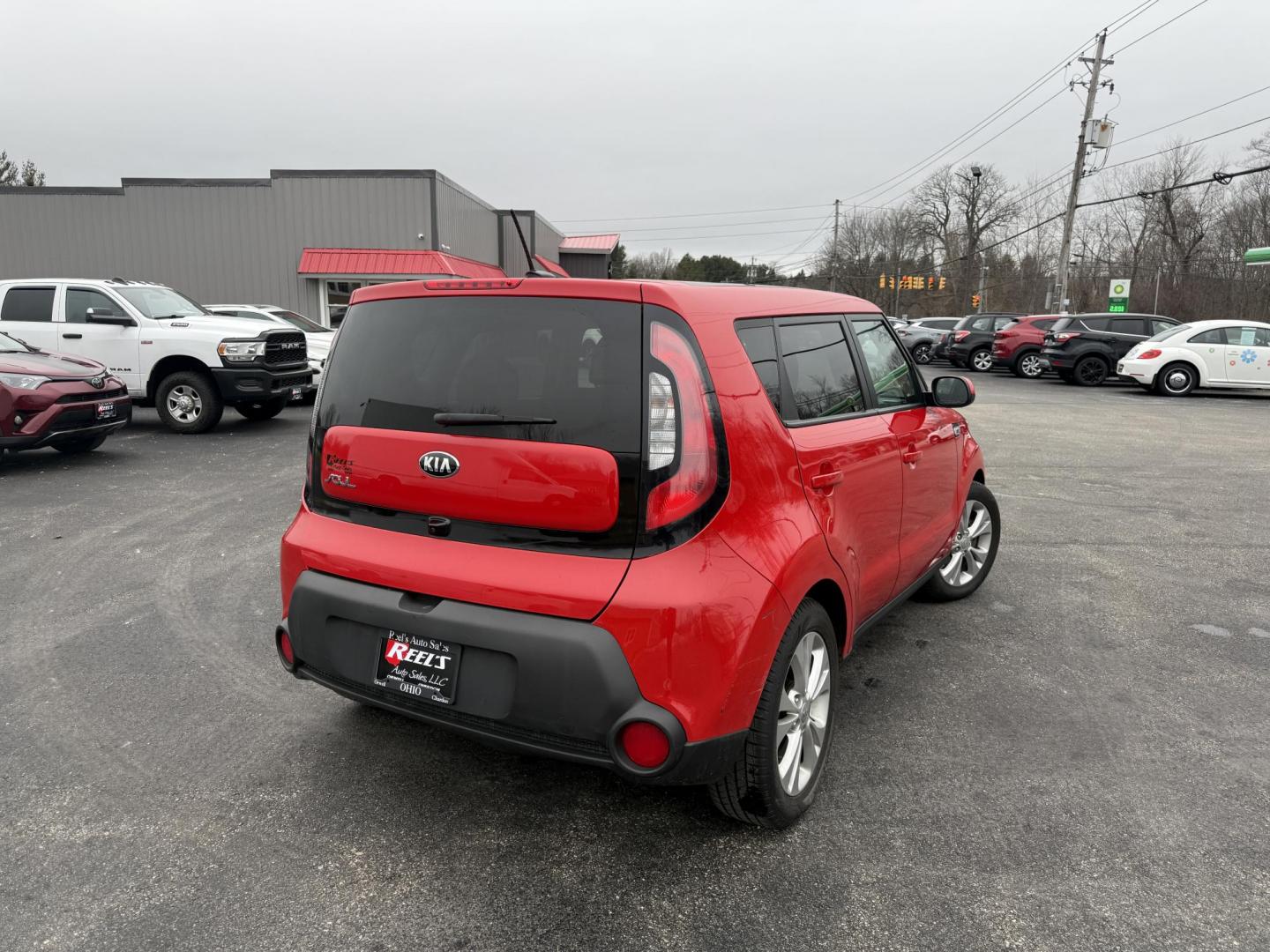 2015 Red /Black Kia Soul + (KNDJP3A54F7) with an 2.0L I4 DOHC 16V engine, Automatic transmission, located at 11115 Chardon Rd. , Chardon, OH, 44024, (440) 214-9705, 41.580246, -81.241943 - 2015 Kia Soul + – Stylish, Efficient, and Ready for Anything Drive in style and confidence with this 2015 Kia Soul +, a one-owner vehicle with just 51,736 miles. Powered by a reliable 2.0L I4 GDI engine paired with a smooth 6-speed automatic transmission, this Kia Soul delivers an impressive 30 - Photo#19