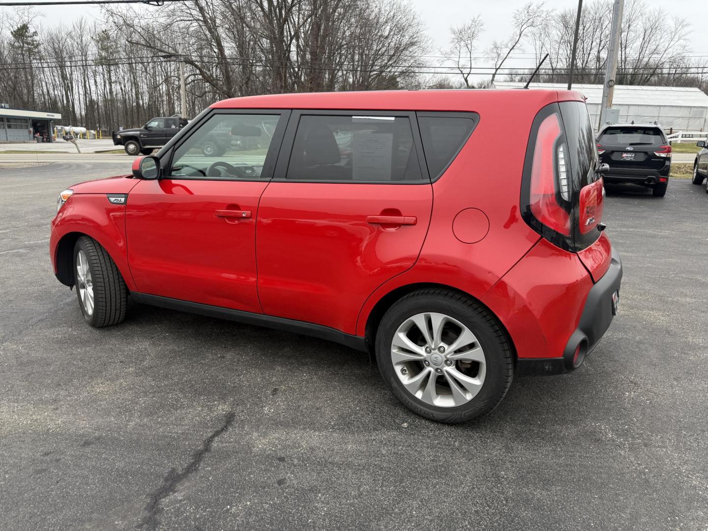 2015 Red /Black Kia Soul + (KNDJP3A54F7) with an 2.0L I4 DOHC 16V engine, Automatic transmission, located at 11115 Chardon Rd. , Chardon, OH, 44024, (440) 214-9705, 41.580246, -81.241943 - 2015 Kia Soul + – Stylish, Efficient, and Ready for Anything Drive in style and confidence with this 2015 Kia Soul +, a one-owner vehicle with just 51,736 miles. Powered by a reliable 2.0L I4 GDI engine paired with a smooth 6-speed automatic transmission, this Kia Soul delivers an impressive 30 - Photo#22