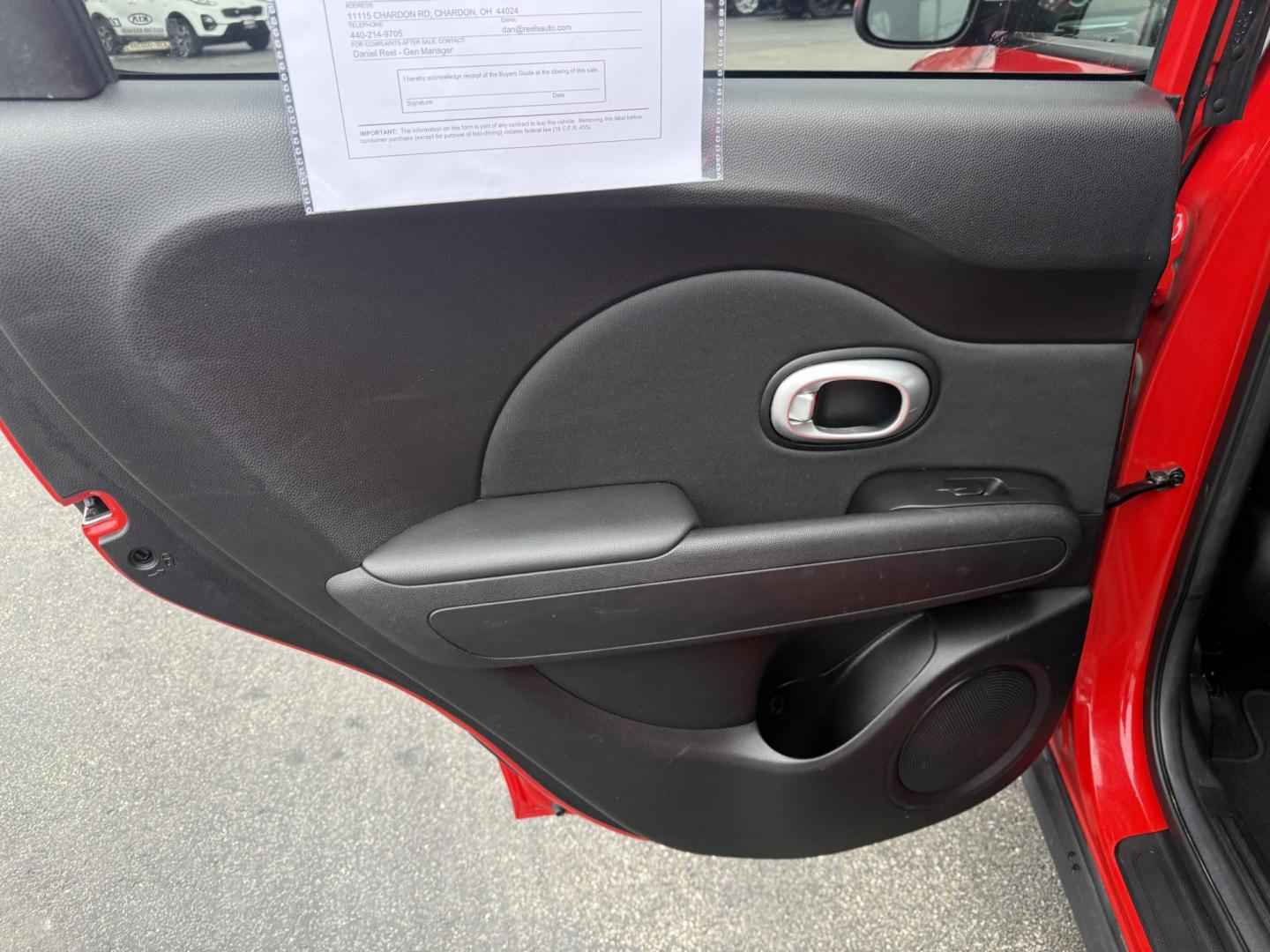 2015 Red /Black Kia Soul + (KNDJP3A54F7) with an 2.0L I4 DOHC 16V engine, Automatic transmission, located at 11115 Chardon Rd. , Chardon, OH, 44024, (440) 214-9705, 41.580246, -81.241943 - 2015 Kia Soul + – Stylish, Efficient, and Ready for Anything Drive in style and confidence with this 2015 Kia Soul +, a one-owner vehicle with just 51,736 miles. Powered by a reliable 2.0L I4 GDI engine paired with a smooth 6-speed automatic transmission, this Kia Soul delivers an impressive 30 - Photo#36