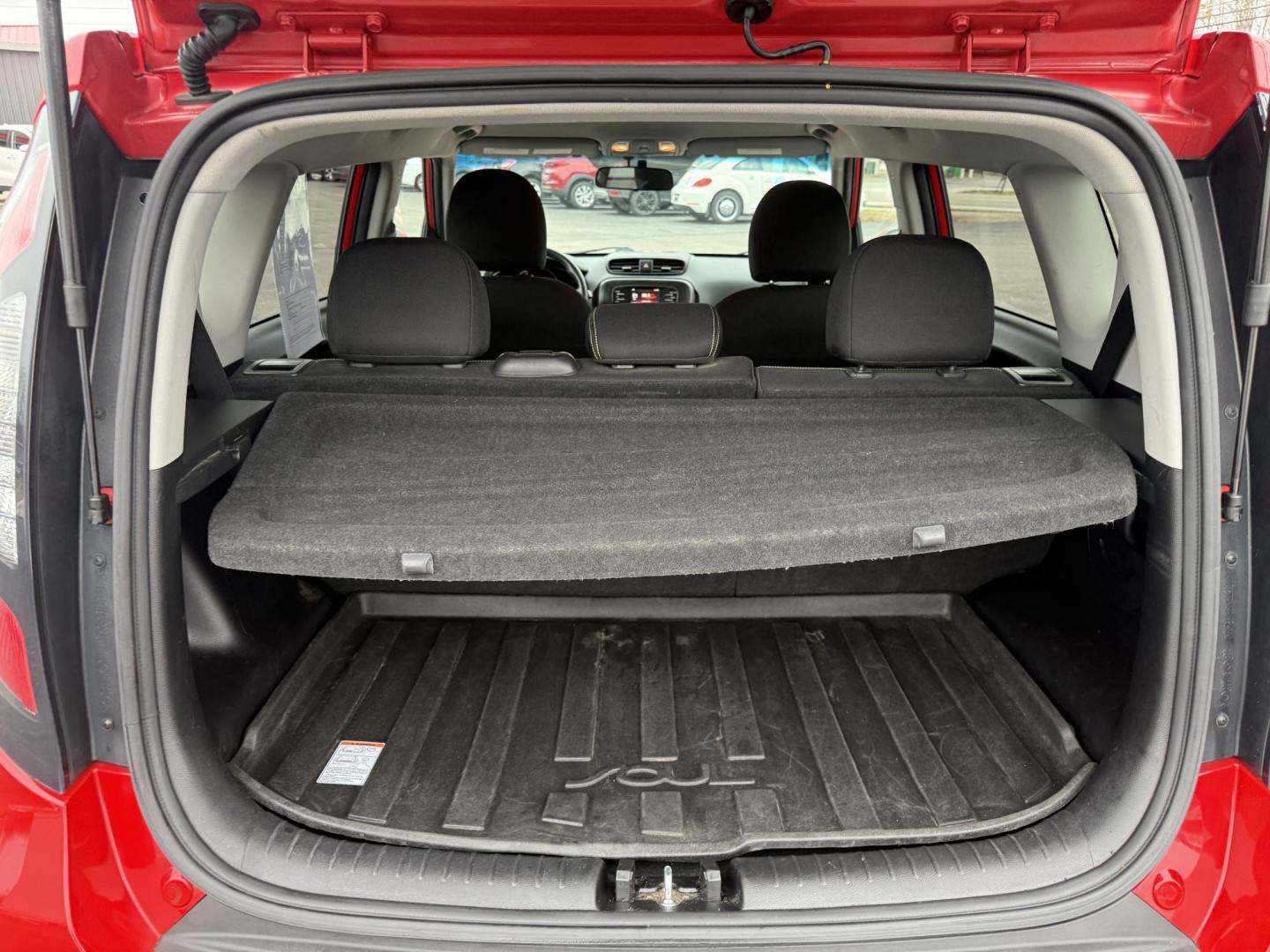 2015 Red /Black Kia Soul + (KNDJP3A54F7) with an 2.0L I4 DOHC 16V engine, Automatic transmission, located at 11115 Chardon Rd. , Chardon, OH, 44024, (440) 214-9705, 41.580246, -81.241943 - 2015 Kia Soul + – Stylish, Efficient, and Ready for Anything Drive in style and confidence with this 2015 Kia Soul +, a one-owner vehicle with just 51,736 miles. Powered by a reliable 2.0L I4 GDI engine paired with a smooth 6-speed automatic transmission, this Kia Soul delivers an impressive 30 - Photo#37