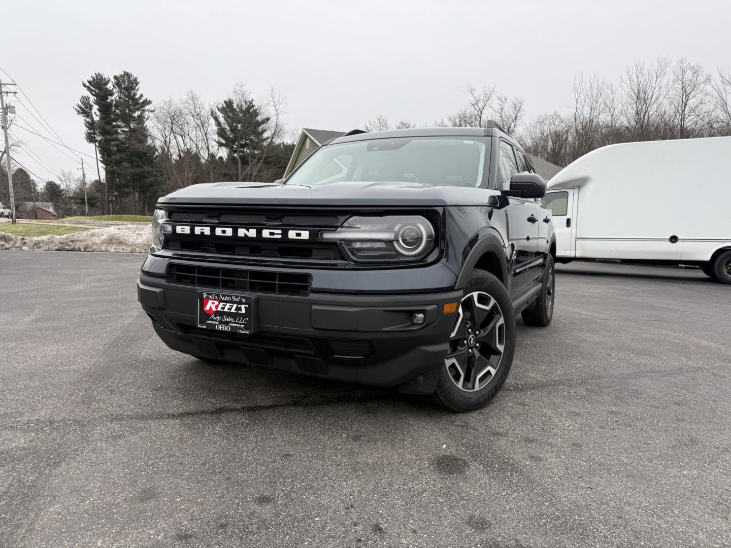 2021 Blue /Black Ford Bronco Sport Outer Banks (3FMCR9C69MR) with an 1.5L I3 DOHC 12V TURBO engine, Automatic transmission, located at 11115 Chardon Rd. , Chardon, OH, 44024, (440) 214-9705, 41.580246, -81.241943 - 2021 Ford Bronco Sport Badlands 4WD – Adventure-Ready Performance, Premium Comfort, and Cutting-Edge Safety Conquer any terrain with confidence in this 2021 Ford Bronco Sport Badlands 4WD. Powered by a lively 1.5L turbocharged I3 EcoBoost engine paired with an 8-speed automatic transmission, th - Photo#0