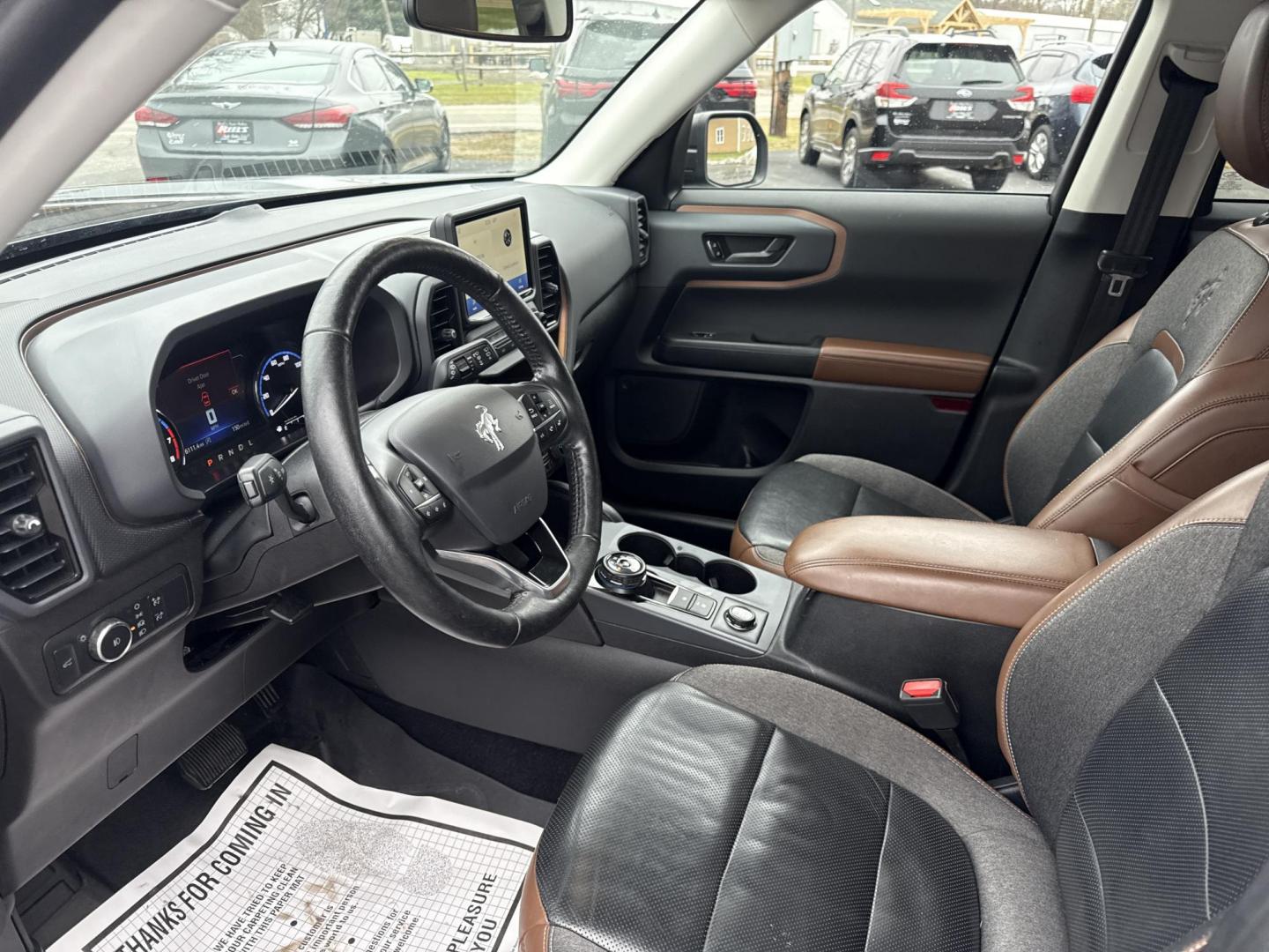 2021 Blue /Black Ford Bronco Sport Outer Banks (3FMCR9C69MR) with an 1.5L I3 DOHC 12V TURBO engine, Automatic transmission, located at 11115 Chardon Rd. , Chardon, OH, 44024, (440) 214-9705, 41.580246, -81.241943 - 2021 Ford Bronco Sport Badlands 4WD – Adventure-Ready Performance, Premium Comfort, and Cutting-Edge Safety Conquer any terrain with confidence in this 2021 Ford Bronco Sport Badlands 4WD. Powered by a lively 1.5L turbocharged I3 EcoBoost engine paired with an 8-speed automatic transmission, th - Photo#8