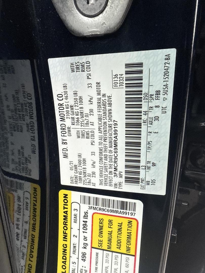 2021 Blue /Black Ford Bronco Sport Outer Banks (3FMCR9C69MR) with an 1.5L I3 DOHC 12V TURBO engine, Automatic transmission, located at 11115 Chardon Rd. , Chardon, OH, 44024, (440) 214-9705, 41.580246, -81.241943 - 2021 Ford Bronco Sport Badlands 4WD – Adventure-Ready Performance, Premium Comfort, and Cutting-Edge Safety Conquer any terrain with confidence in this 2021 Ford Bronco Sport Badlands 4WD. Powered by a lively 1.5L turbocharged I3 EcoBoost engine paired with an 8-speed automatic transmission, th - Photo#32
