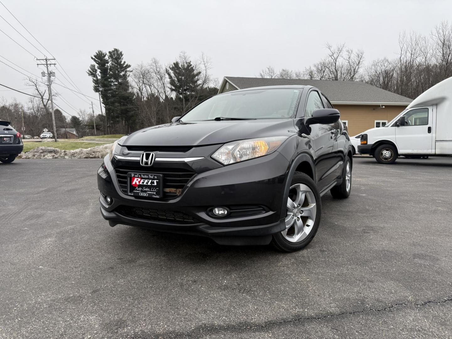 2016 Gray /Black Honda HR-V EX 4WD CVT (3CZRU6H50GM) with an 1.8L I4 DOHC 16V engine, Automatic transmission, located at 11115 Chardon Rd. , Chardon, OH, 44024, (440) 214-9705, 41.580246, -81.241943 - 2016 Honda HR-V EX AWD – Efficient, Versatile, and Loaded with Modern Comforts Experience practical versatility with this 2016 Honda HR-V EX AWD. Powered by a reliable 1.8L I4 engine and equipped with Eco Mode and Sport Mode, this SUV delivers an impressive 32 MPG highway, making it perfect for - Photo#0
