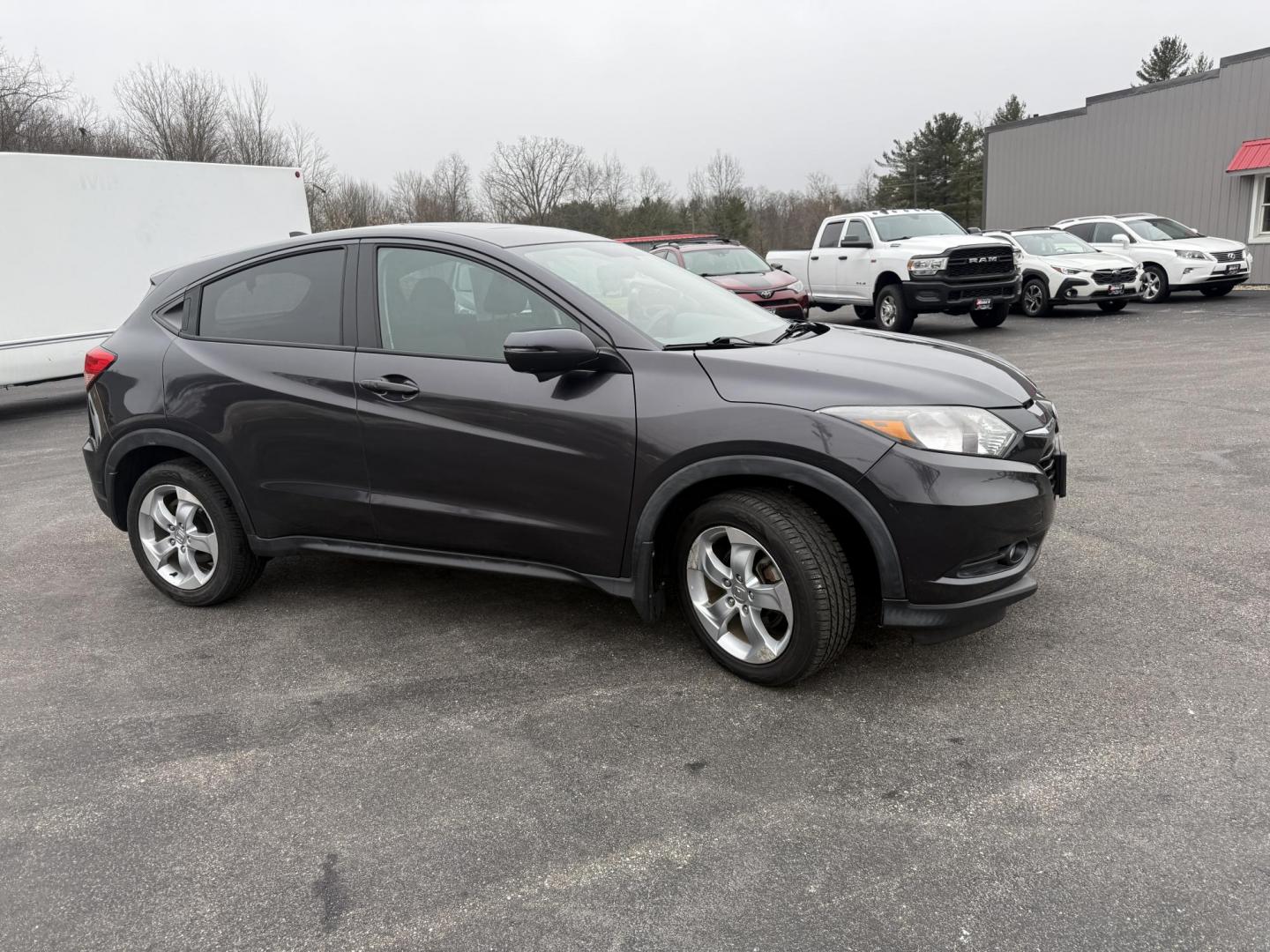 2016 Gray /Black Honda HR-V EX 4WD CVT (3CZRU6H50GM) with an 1.8L I4 DOHC 16V engine, Automatic transmission, located at 11115 Chardon Rd. , Chardon, OH, 44024, (440) 214-9705, 41.580246, -81.241943 - 2016 Honda HR-V EX AWD – Efficient, Versatile, and Loaded with Modern Comforts Experience practical versatility with this 2016 Honda HR-V EX AWD. Powered by a reliable 1.8L I4 engine and equipped with Eco Mode and Sport Mode, this SUV delivers an impressive 32 MPG highway, making it perfect for - Photo#3