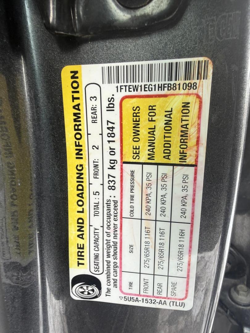 2017 Gray /Black Ford F-150 XLT SuperCrew 5.5-ft. Bed 4WD (1FTEW1EG1HF) with an 3.5L V6 Twin TURBO engine, Automatic transmission, located at 547 E. Main St., Orwell, OH, 44076, (440) 437-5893, 41.535435, -80.847855 - 2017 Ford F-150 XLT Crew Cab 4WD – Power, Capability, and Advanced Technology for Work and Play Conquer any job or adventure with this rugged 2017 Ford F-150 XLT Crew Cab 4WD. Equipped with a powerful 3.5L Twin Turbo EcoBoost V6 engine and a 10-speed automatic transmission, this truck delivers - Photo#35