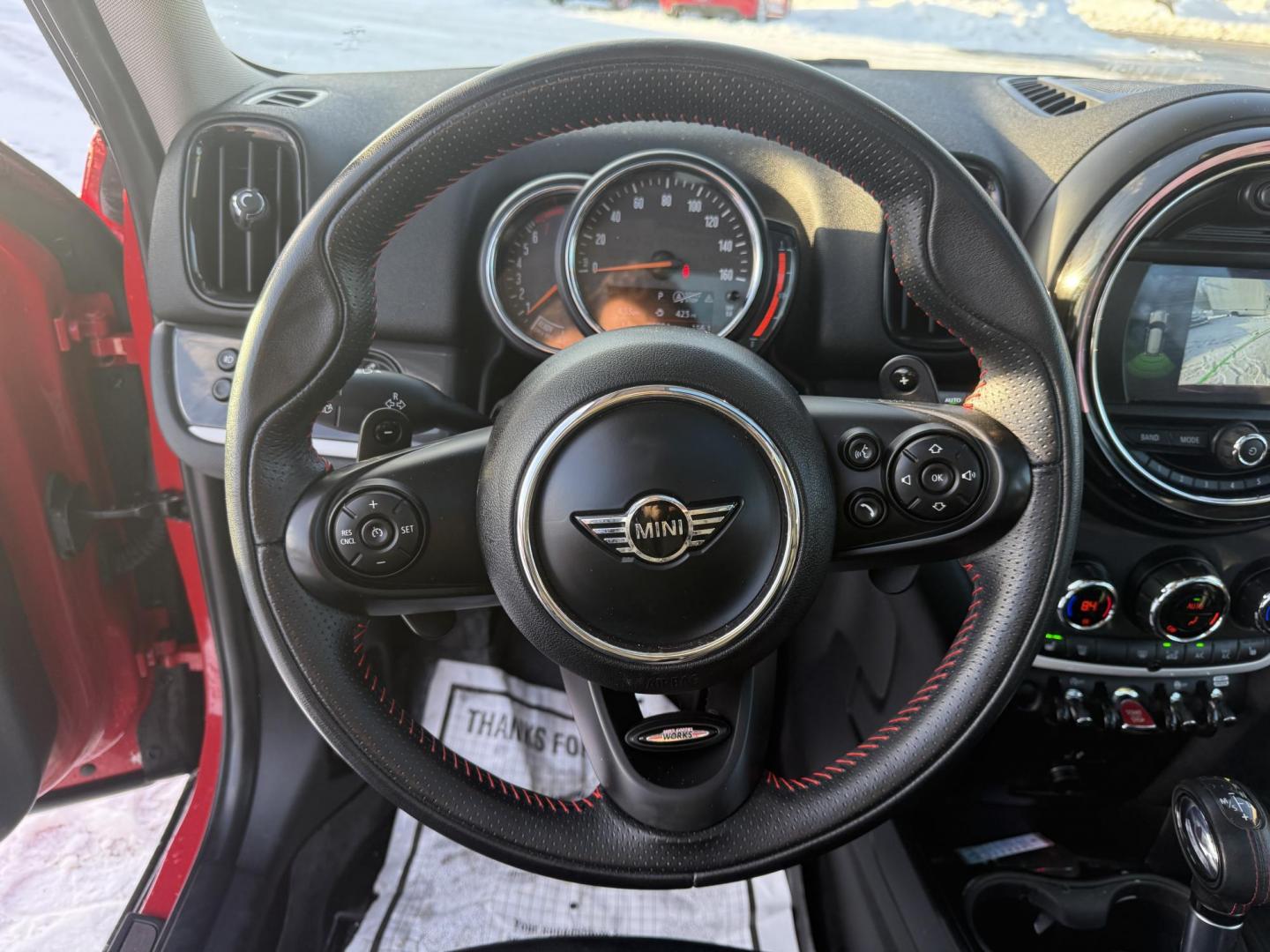 2019 Red /Black Mini Countryman S ALL4 (WMZYT5C57K3) with an 2.0L I4 DOHC 16V Turbo engine, Automatic transmission, located at 11115 Chardon Rd. , Chardon, OH, 44024, (440) 214-9705, 41.580246, -81.241943 - 2019 Mini Cooper Countryman S All 4 – Stylish, Efficient, and Packed with Advanced Safety Features Experience the perfect combination of sporty performance and everyday practicality with this 2019 Mini Cooper Countryman S All 4. Equipped with a lively 2.0L I4 turbocharged engine and an 8-speed - Photo#8