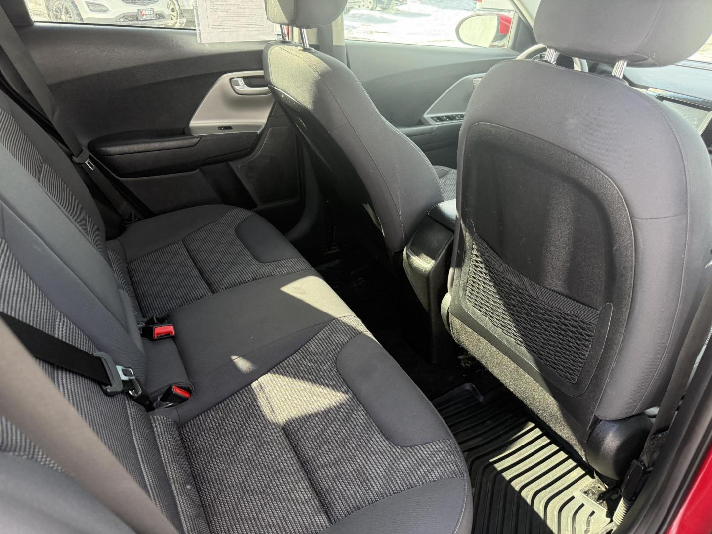 2018 Red /Black Kia Niro LX (KNDCB3LC3J5) with an 1.6L I4 DOHC 16V HYBRID engine, Automatic transmission, located at 11115 Chardon Rd. , Chardon, OH, 44024, (440) 214-9705, 41.580246, -81.241943 - 2018 Kia Niro LX – Hybrid Efficiency, Modern Comfort, and Advanced Technology Save on every drive with this 2018 Kia Niro LX, a hybrid that blends impressive fuel economy with everyday practicality. Powered by a 1.6L I4 engine paired with a 43 HP electric motor and a responsive 6-speed dual-clu - Photo#36