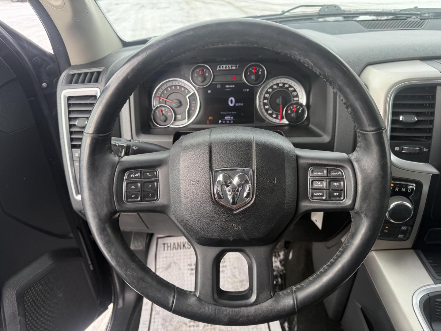 2017 Gray /Gray RAM 1500 Big Horn Crew Cab SWB 4WD (3C6RR7LT8HG) with an 5.7L V8 OHV 16V engine, Automatic transmission, located at 11115 Chardon Rd. , Chardon, OH, 44024, (440) 214-9705, 41.580246, -81.241943 - Photo#12