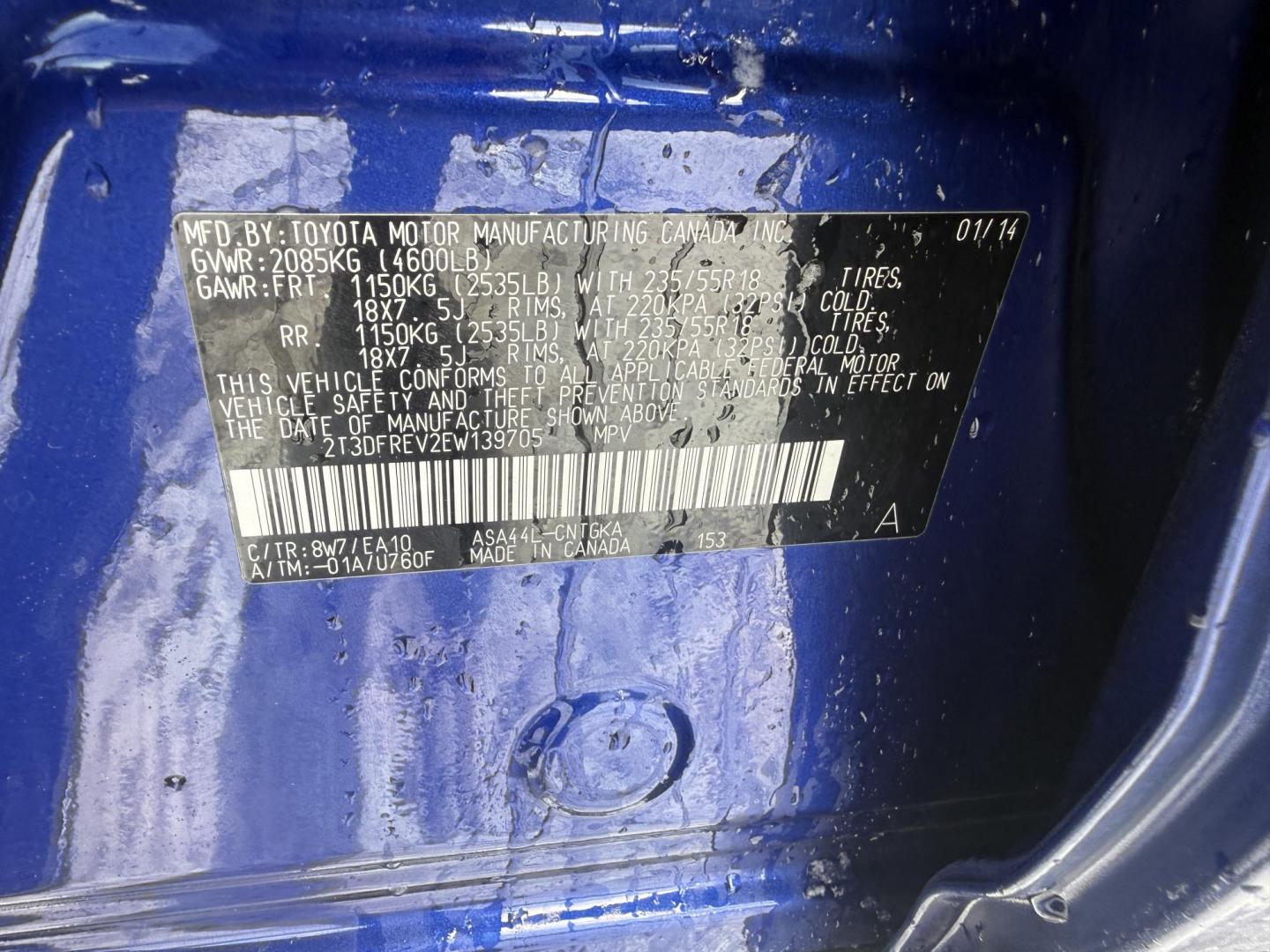 2014 Blue /Gray Toyota RAV4 Limited AWD (2T3DFREV2EW) with an 2.5L I4 DOHC 16V engine, Automatic transmission, located at 11115 Chardon Rd. , Chardon, OH, 44024, (440) 214-9705, 41.580246, -81.241943 - 2014 Toyota RAV4 Limited AWD – Sophisticated Comfort, Modern Safety, and Proven Reliability Experience the perfect mix of luxury, efficiency, and all-weather capability with this 2014 Toyota RAV4 Limited AWD. Powered by a fuel-efficient 2.5L I4 engine paired with a smooth 6-speed automatic tran - Photo#31