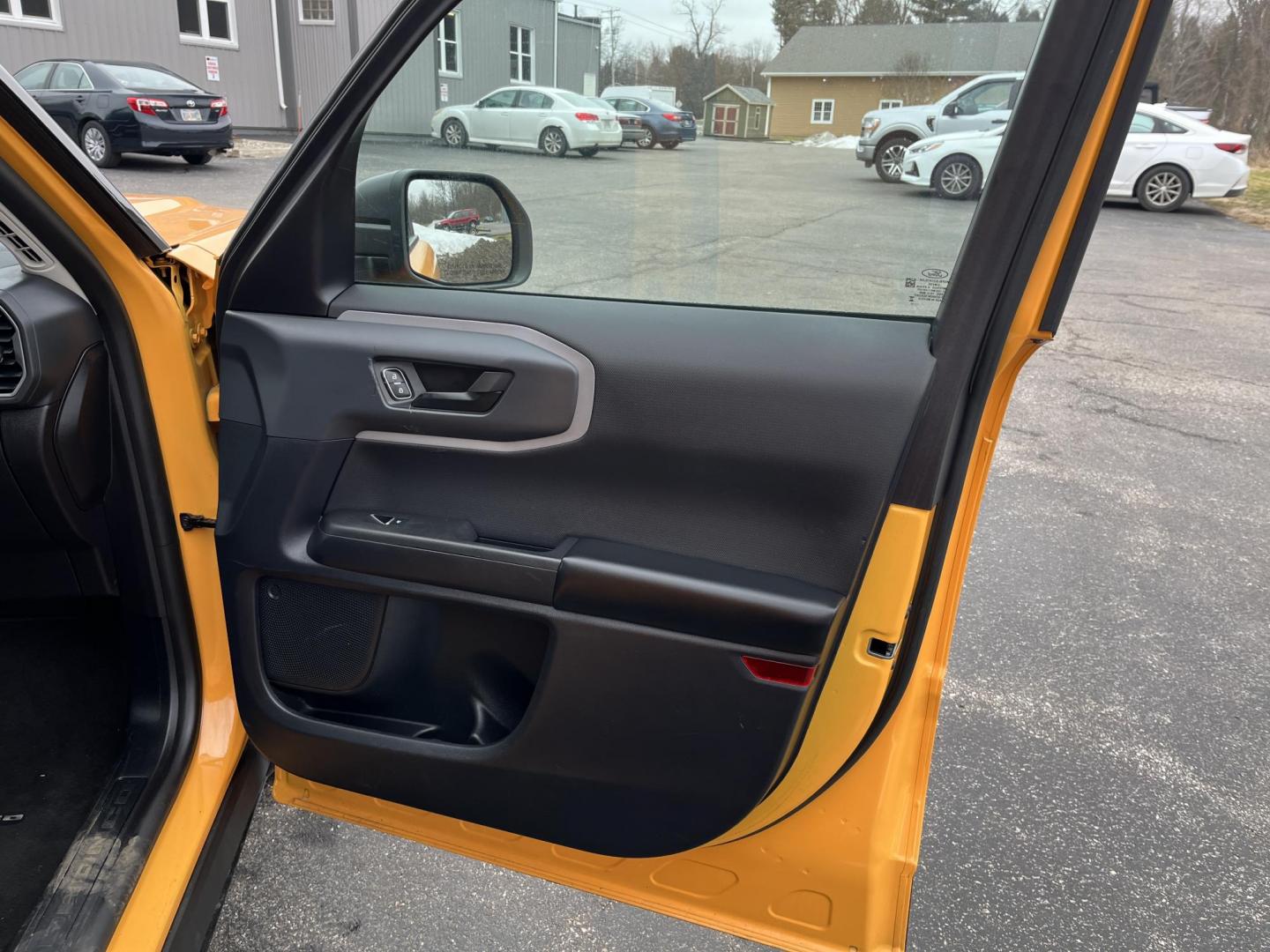 2023 Yellow /Black Ford Bronco Sport Big Bend (3FMCR9B68PR) with an 1.5L I3 DOHC 12V TURBO engine, Automatic transmission, located at 11115 Chardon Rd. , Chardon, OH, 44024, (440) 214-9705, 41.580246, -81.241943 - 2023 Ford Bronco Sport Big Bend – Adventure-Ready, Turbo-Powered, and Bursting with Off-Road Attitude! This vibrant 2023 Ford Bronco Sport Big Bend is built for thrill-seekers who want capability without compromise! The punchy 1.5L Turbocharged EcoBoost I3 engine delivers exciting power through a - Photo#38