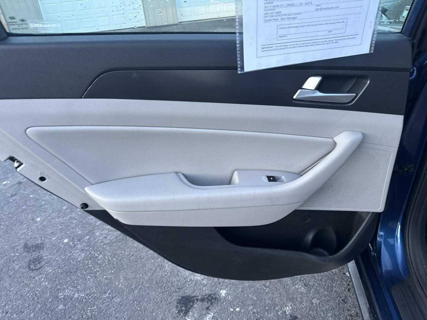 2017 Blue /Gray Hyundai Sonata Sport (5NPE34AF3HH) with an 2.4L I4 DOHC 16V engine, Automatic transmission, located at 11115 Chardon Rd. , Chardon, OH, 44024, (440) 214-9705, 41.580246, -81.241943 - 2017 Hyundai Sonata Sport – Sporty Style, Impressive Efficiency, and Loaded with Modern Tech! This sharp 2017 Hyundai Sonata Sport is the perfect blend of sleek looks, fun-to-drive performance, and wallet-friendly efficiency! Powered by a smooth 2.4L I4 GDI engine paired with a responsive 6-speed - Photo#36