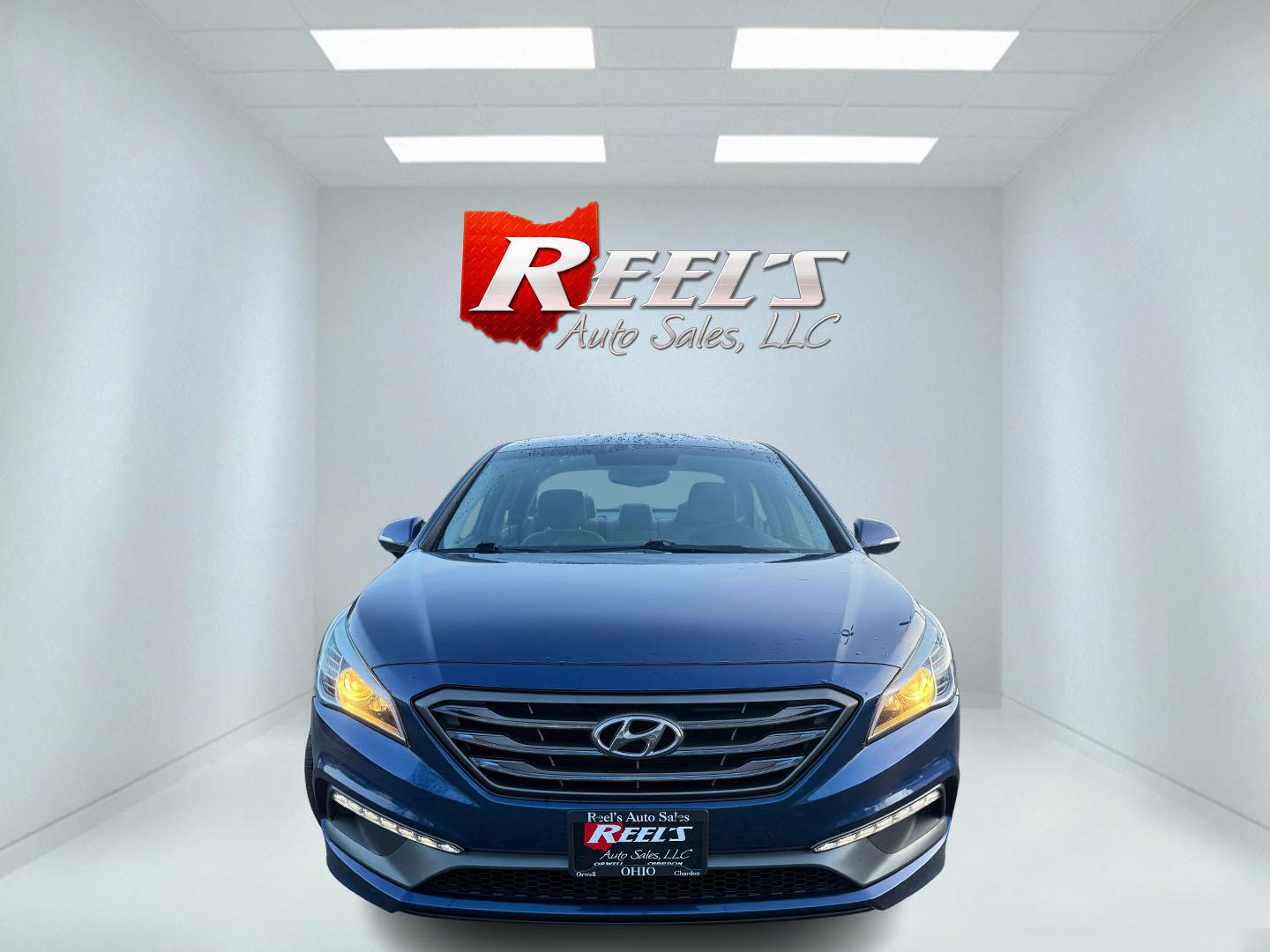 2017 Blue /Gray Hyundai Sonata Sport (5NPE34AF3HH) with an 2.4L I4 DOHC 16V engine, Automatic transmission, located at 11115 Chardon Rd. , Chardon, OH, 44024, (440) 214-9705, 41.580246, -81.241943 - 2017 Hyundai Sonata Sport – Sporty Style, Impressive Efficiency, and Loaded with Modern Tech! This sharp 2017 Hyundai Sonata Sport is the perfect blend of sleek looks, fun-to-drive performance, and wallet-friendly efficiency! Powered by a smooth 2.4L I4 GDI engine paired with a responsive 6-speed - Photo#1