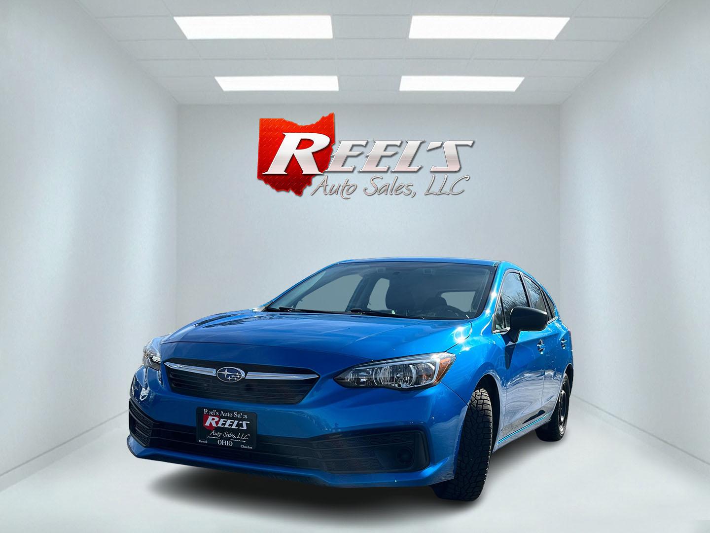 2022 Blue /Black Subaru Impreza 2.0i (4S3GTAB69N3) with an 2.0L H4 DOHC 16V engine, Automatic transmission, located at 547 E. Main St., Orwell, OH, 44076, (440) 437-5893, 41.535435, -80.847855 - 2022 Subaru Impreza Hatch 2.0i – Reliable AWD Hatchback with Great Efficiency and Loaded Safety Features! This sharp 2022 Subaru Impreza Hatch 2.0i is the perfect all-weather daily driver that combines Subaru toughness with smart efficiency! Powered by a dependable 2.0L H4 engine paired with the - Photo#0
