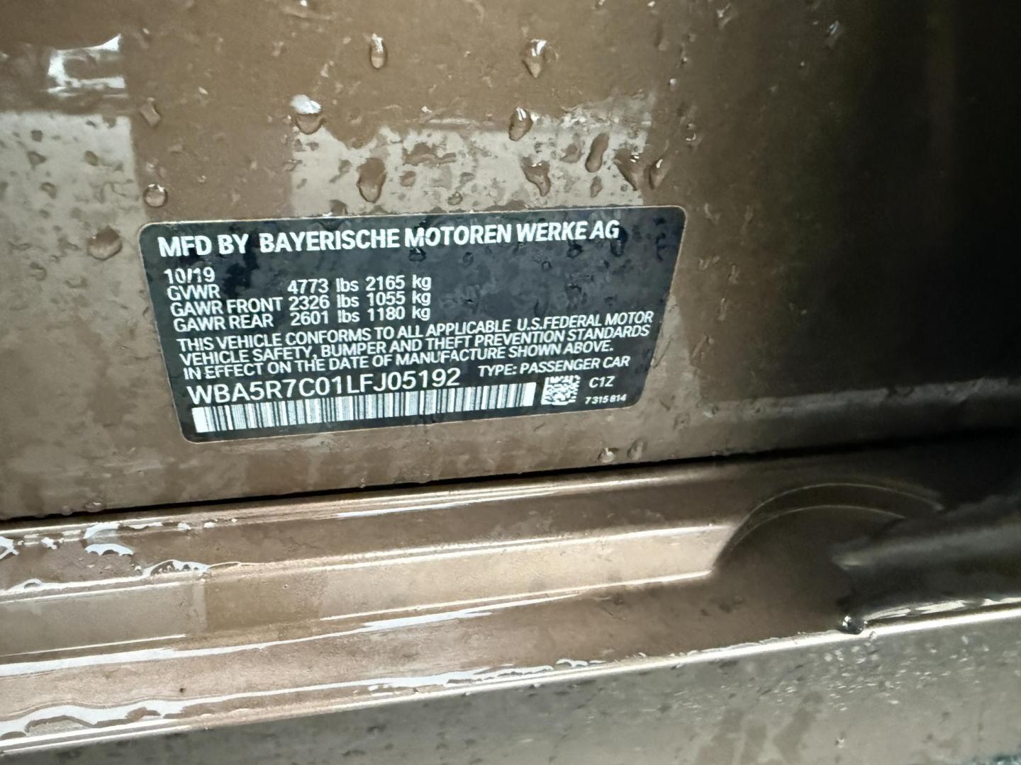 2020 Brown /Black BMW 3 Serires 330I X Drive (WBA5R7C01LF) with an 2.0L I4 16V DOHC Turbo engine, Automatic transmission, located at 11115 Chardon Rd. , Chardon, OH, 44024, (440) 214-9705, 41.580246, -81.241943 - Photo#34