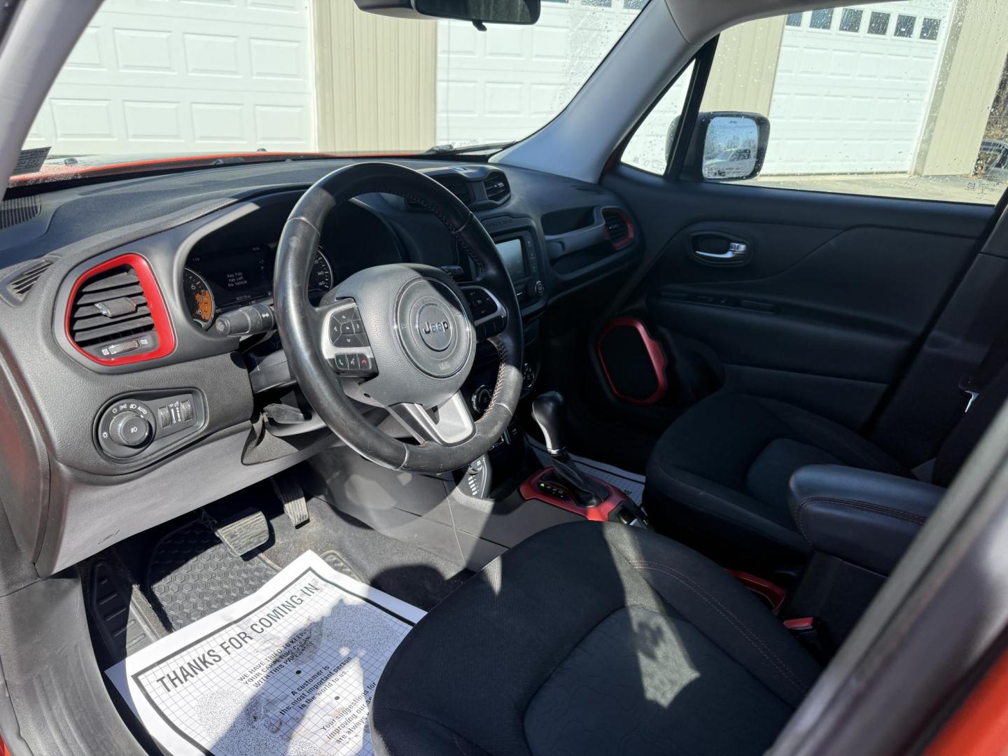 2017 Orange /Black Jeep Renegade Trailhawk (ZACCJBCBXHP) with an 2.4L I4 DOHC 16V engine, Automatic transmission, located at 547 E. Main St., Orwell, OH, 44076, (440) 437-5893, 41.535435, -80.847855 - 2017 Jeep Renegade Trailhawk 4×4 – Trail-Rated Beast with Off-Road Attitude and Everyday Usability! This rugged 2017 Jeep Renegade Trailhawk 4×4 is built for adventure and ready to tackle trails or Ohio backroads with confidence! Powered by a capable 2.4L I4 MultiAir engine paired with a smooth - Photo#8