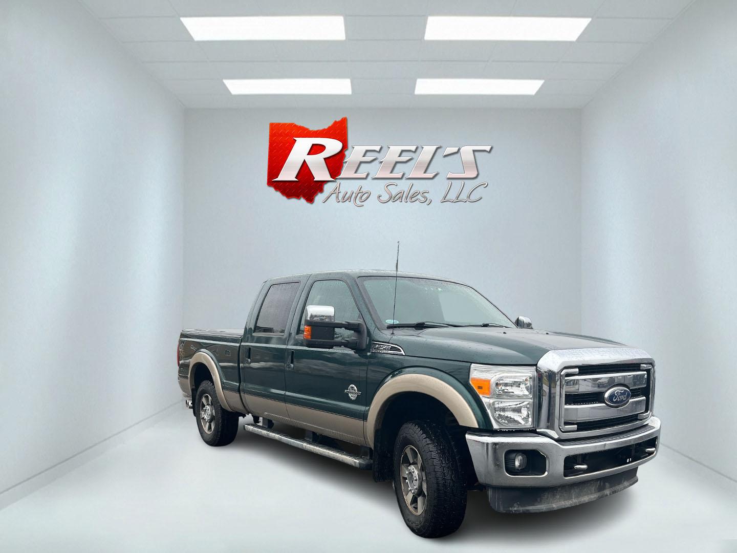 2011 Green /Black Ford F-250 SD Lariat Crew Cab 4WD (1FT7W2BT9BE) with an 6.7L V8 OHV 16V DIESEL engine, Automatic transmission, located at 11115 Chardon Rd. , Chardon, OH, 44024, (440) 214-9705, 41.580246, -81.241943 - 2011 Ford F-250 Lariat Crew Cab 4x4 – Heavy-Duty Legend with Power Stroke Diesel Muscle and Premium Lariat Comfort! This beast of a 2011 Ford F-250 Lariat Crew Cab is built to dominate work sites, towing jobs, and long hauls with legendary reliability! Under the hood roars the iconic 6.7L Power S - Photo#2