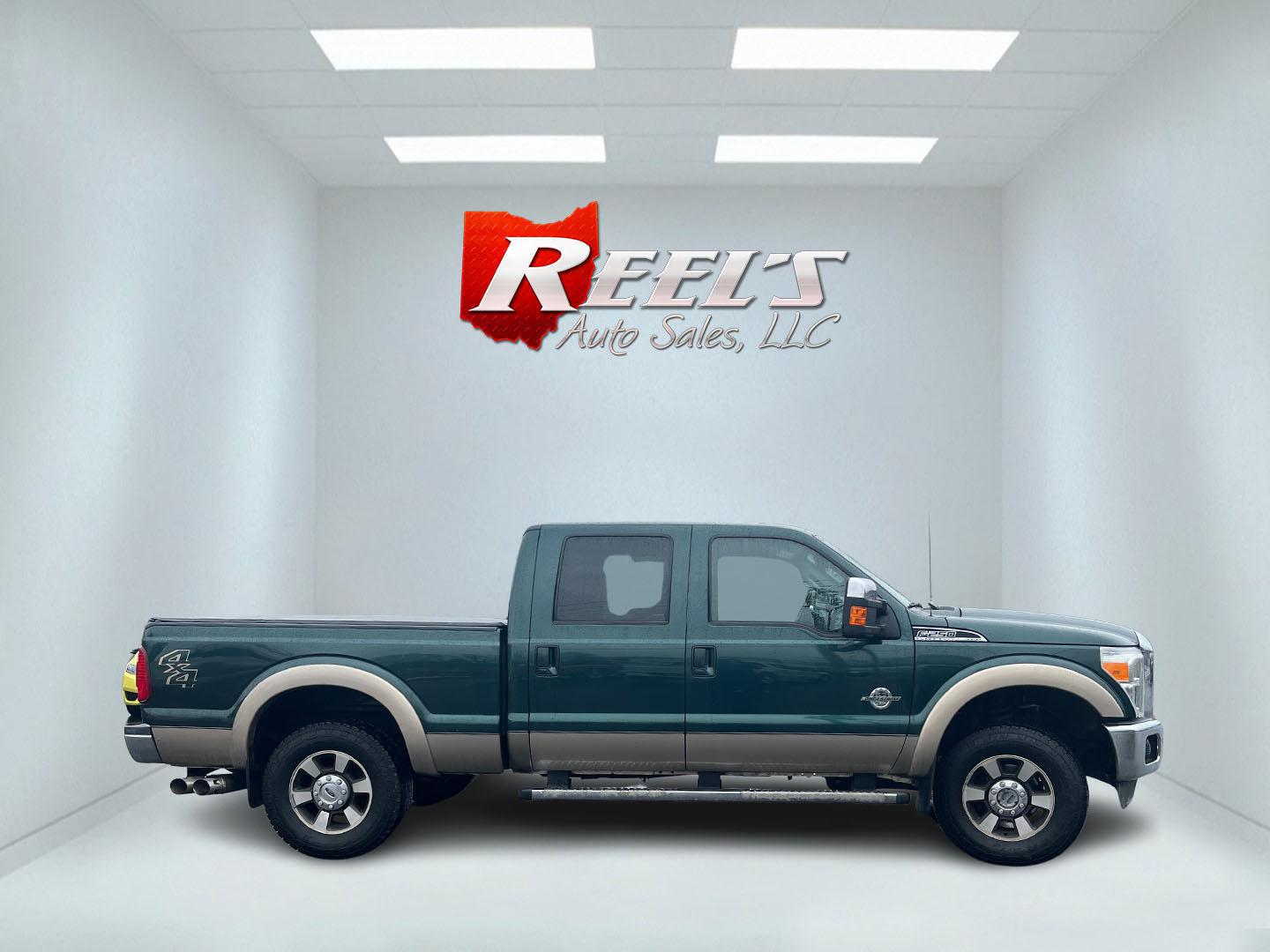 2011 Green /Black Ford F-250 SD Lariat Crew Cab 4WD (1FT7W2BT9BE) with an 6.7L V8 OHV 16V DIESEL engine, Automatic transmission, located at 11115 Chardon Rd. , Chardon, OH, 44024, (440) 214-9705, 41.580246, -81.241943 - 2011 Ford F-250 Lariat Crew Cab 4x4 – Heavy-Duty Legend with Power Stroke Diesel Muscle and Premium Lariat Comfort! This beast of a 2011 Ford F-250 Lariat Crew Cab is built to dominate work sites, towing jobs, and long hauls with legendary reliability! Under the hood roars the iconic 6.7L Power S - Photo#5