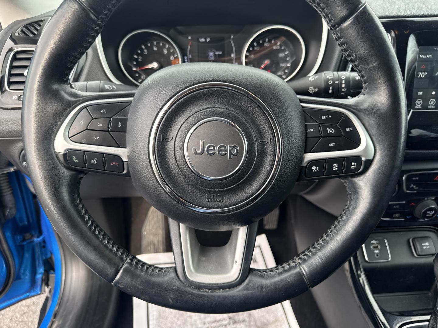 2021 Blue /Black Jeep Compass Latitude FWD (3C4NJCBB4MT) with an 2.4L I4 DOHC 16V engine, Automatic transmission, located at 11115 Chardon Rd. , Chardon, OH, 44024, (440) 214-9705, 41.580246, -81.241943 - 2021 Jeep Compass Altitude FWD – Sharp Style, Efficient Drive, and Loaded with Modern Safety & Tech! This eye-catching 2021 Jeep Compass Altitude FWD is the perfect blend of bold looks, everyday efficiency, and smart features for city streets or highway cruising! Powered by a reliable 2.4L I4 eng - Photo#9