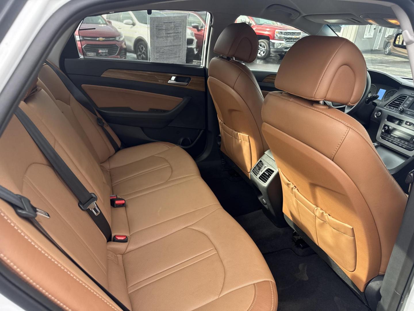 2015 White /Brown Hyundai Sonata Limited (5NPE34AF8FH) with an 2.4L I4 DOHC 16V engine, Automatic transmission, located at 547 E. Main St., Orwell, OH, 44076, (440) 437-5893, 41.535435, -80.847855 - 2015 Hyundai Sonata Limited – Upscale Sedan Loaded with Luxury, Safety, and Impressive Efficiency! This gorgeous 2015 Hyundai Sonata Limited is the perfect blend of premium comfort, advanced features, and everyday reliability! Powered by a smooth 2.4L I4 GDI engine paired with a responsive 6-spee - Photo#37