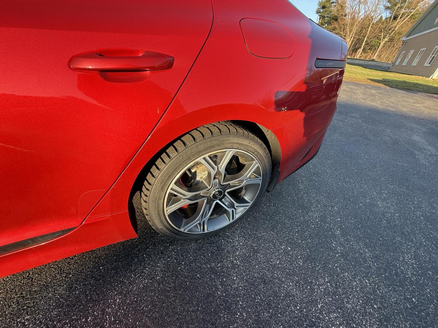 2019 Red /Black Kia Stinger GT1 AWD (KNAE45LC5K6) with an 3.3L V6 DOHC 24V Twin Turbo engine, Automatic transmission, located at 11115 Chardon Rd. , Chardon, OH, 44024, (440) 214-9705, 41.580246, -81.241943 - 2019 Kia Stinger GT1 AWD – Twin-Turbo Muscle Sedan with Luxury, Grip, and Jaw-Dropping Performance! This ferocious 2019 Kia Stinger GT1 AWD is a true sleeper that looks elegant but punches like a supercar! The heart-pounding 3.3L Twin-Turbo V6 engine unleashes massive torque through a lightning-f - Photo#28