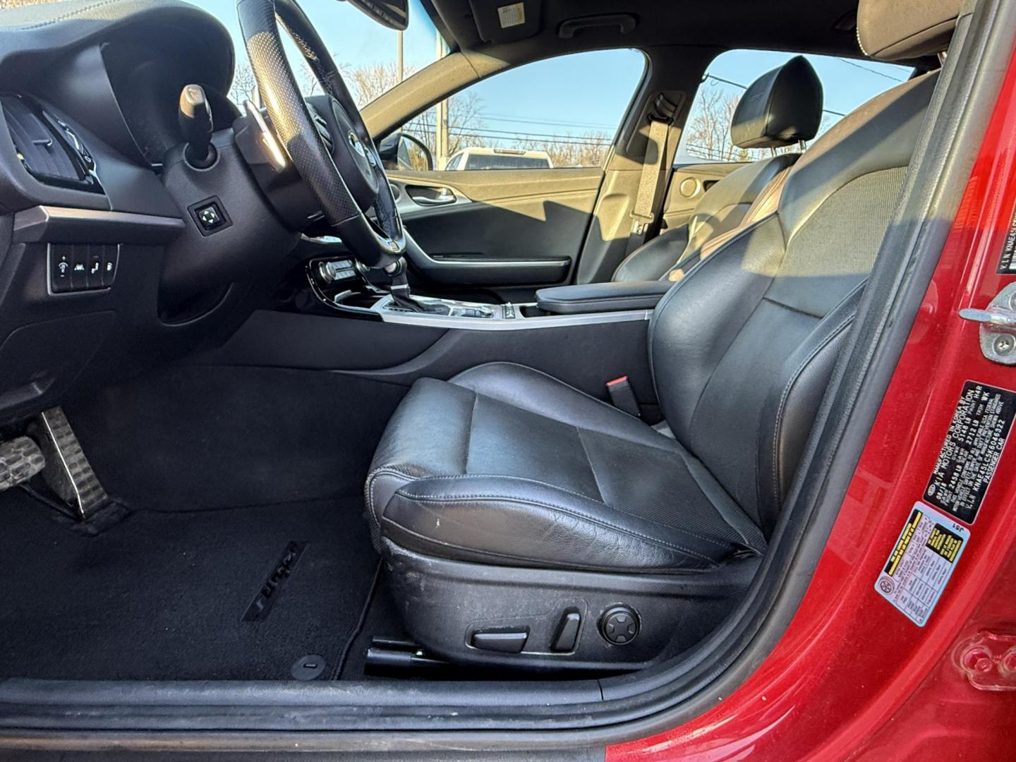 2019 Red /Black Kia Stinger GT1 AWD (KNAE45LC5K6) with an 3.3L V6 DOHC 24V Twin Turbo engine, Automatic transmission, located at 11115 Chardon Rd. , Chardon, OH, 44024, (440) 214-9705, 41.580246, -81.241943 - 2019 Kia Stinger GT1 AWD – Twin-Turbo Muscle Sedan with Luxury, Grip, and Jaw-Dropping Performance! This ferocious 2019 Kia Stinger GT1 AWD is a true sleeper that looks elegant but punches like a supercar! The heart-pounding 3.3L Twin-Turbo V6 engine unleashes massive torque through a lightning-f - Photo#12