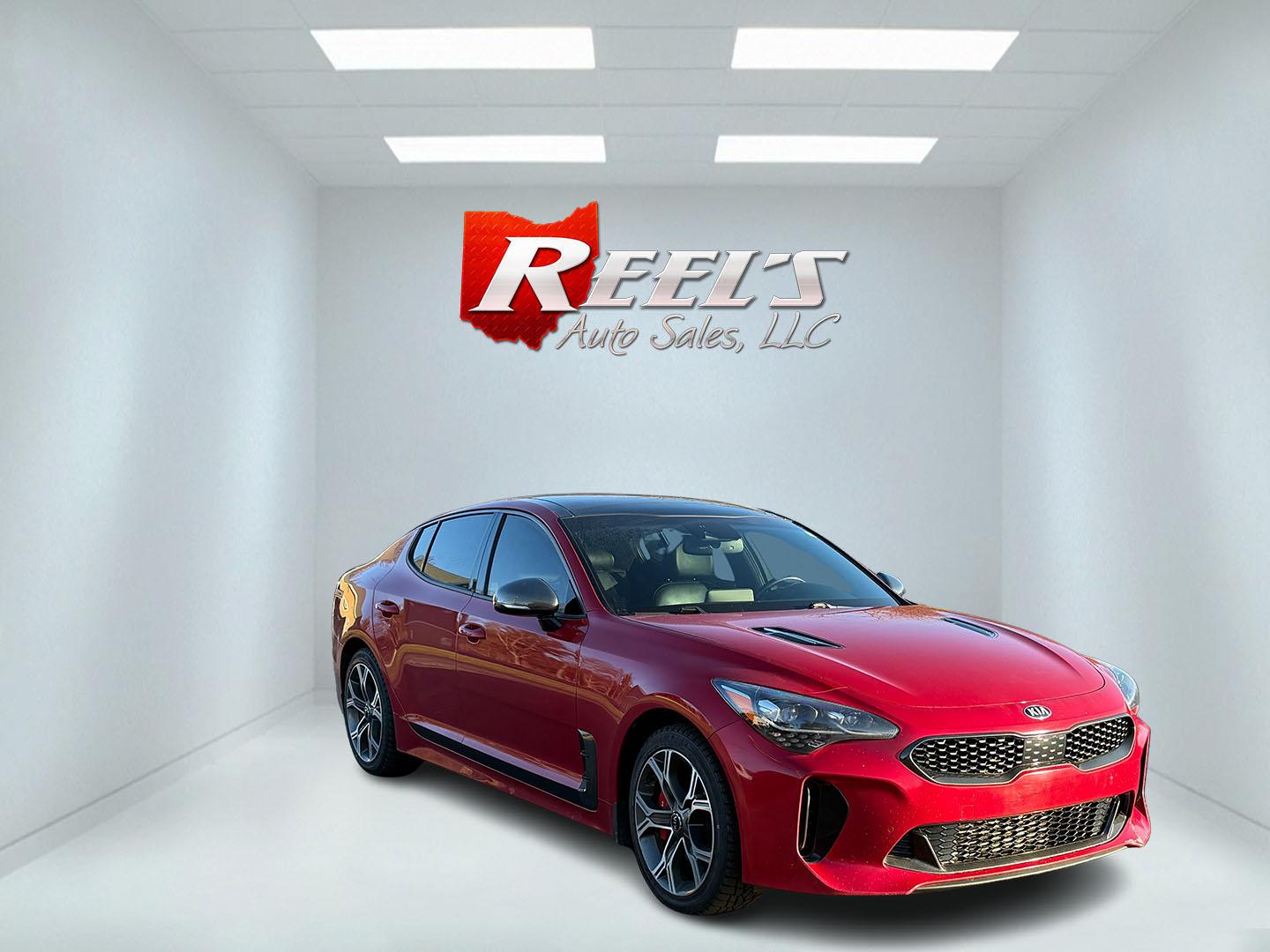 2019 Red /Black Kia Stinger GT1 AWD (KNAE45LC5K6) with an 3.3L V6 DOHC 24V Twin Turbo engine, Automatic transmission, located at 11115 Chardon Rd. , Chardon, OH, 44024, (440) 214-9705, 41.580246, -81.241943 - 2019 Kia Stinger GT1 AWD – Twin-Turbo Muscle Sedan with Luxury, Grip, and Jaw-Dropping Performance! This ferocious 2019 Kia Stinger GT1 AWD is a true sleeper that looks elegant but punches like a supercar! The heart-pounding 3.3L Twin-Turbo V6 engine unleashes massive torque through a lightning-f - Photo#2