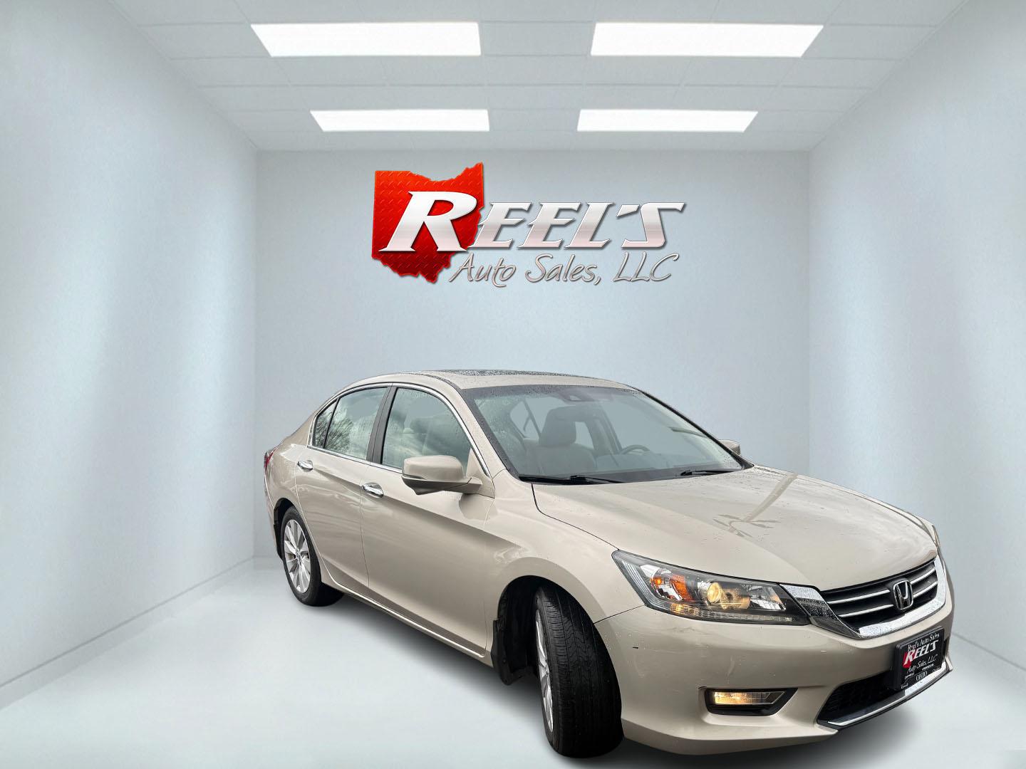 2013 Tan /Tan Honda Accord EX-L Sedan CVT (1HGCR2F81DA) with an 2.4L I4 DOHC 16V engine, Automatic transmission, located at 547 E. Main St., Orwell, OH, 44076, (440) 437-5893, 41.535435, -80.847855 - 2013 Honda Accord EX-L – Loaded Luxury Sedan with Advanced Safety and Outstanding Efficiency! This 2013 Honda Accord EX-L feels— premium, safe, and incredibly efficient! Powered by Honda’s smooth 2.4L I4 Earth Dreams engine, it delivers responsive performance while achieving an impressive 35 - Photo#2