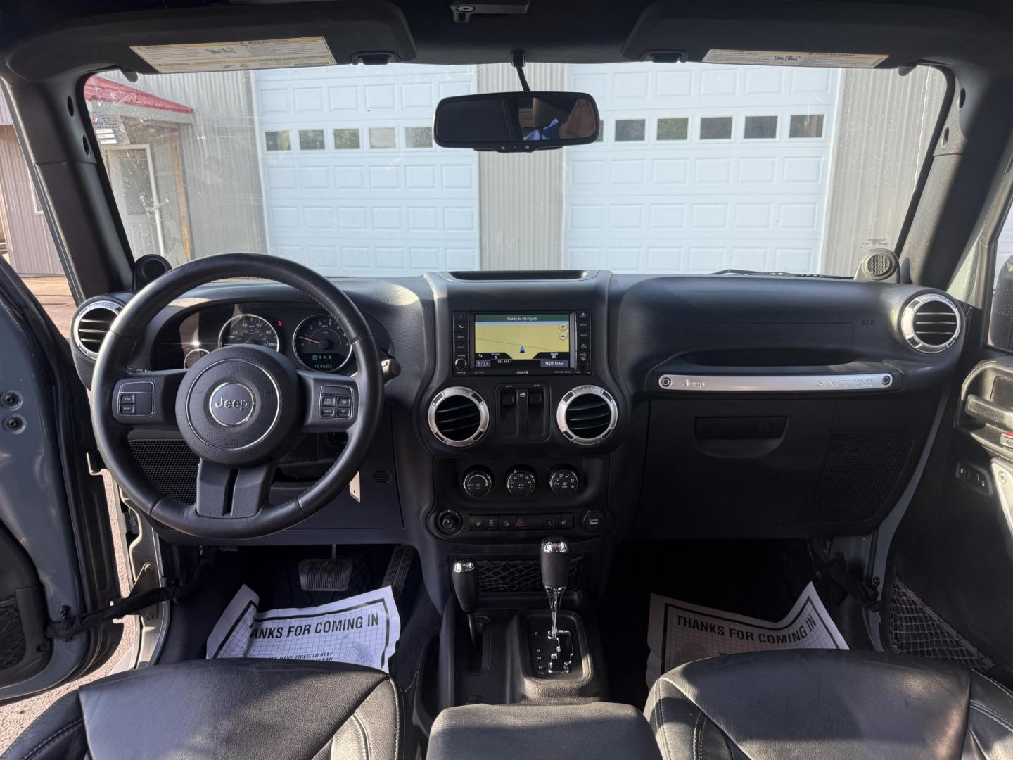 2014 Gray /Black Jeep Wrangler Sahara 4WD (1C4AJWBG6EL) with an 3.6L V6 DOHC 24V FFV engine, located at 547 E. Main St., Orwell, OH, 44076, (440) 437-5893, 41.535435, -80.847855 - Photo#20