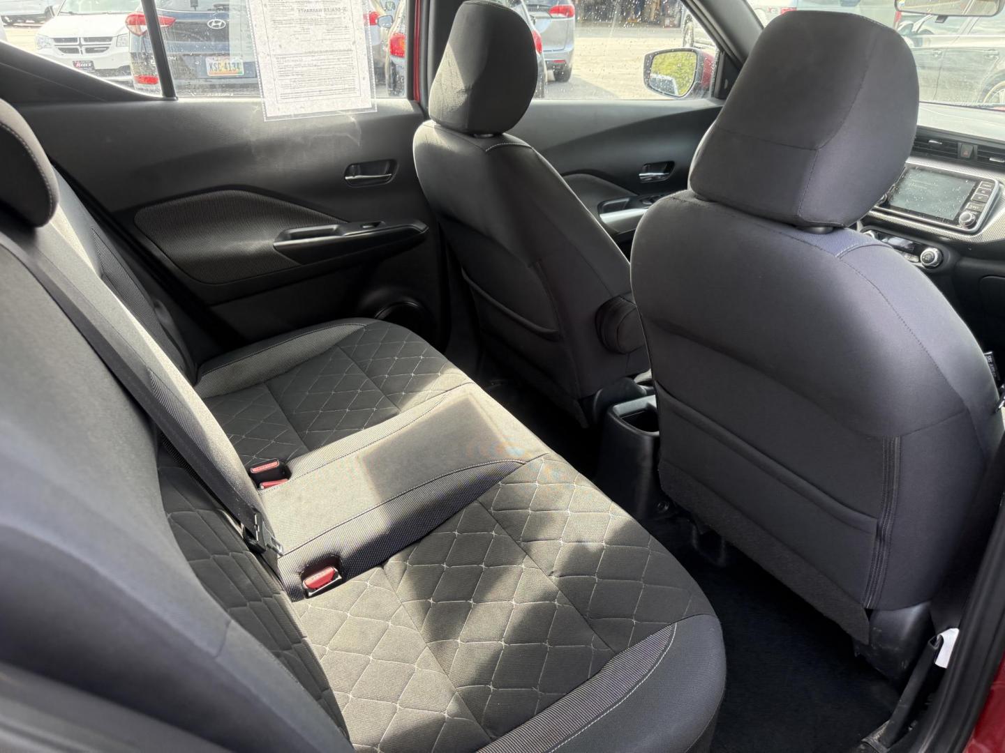 2019 Red /Black Nissan Kicks SV (3N1CP5CU6KL) with an 1.6L I4 engine, Automatic transmission, located at 11115 Chardon Rd. , Chardon, OH, 44024, (440) 214-9705, 41.580246, -81.241943 - 2019 Nissan Kicks SV – Efficient, Stylish, and Packed with Safety Features! This vibrant 2019 Nissan Kicks SV is a fun, fuel-efficient compact crossover that’s perfect for daily driving and easy on the wallet! Powered by a peppy 1.6L I4 engine, it delivers responsive performance while achieving - Photo#29