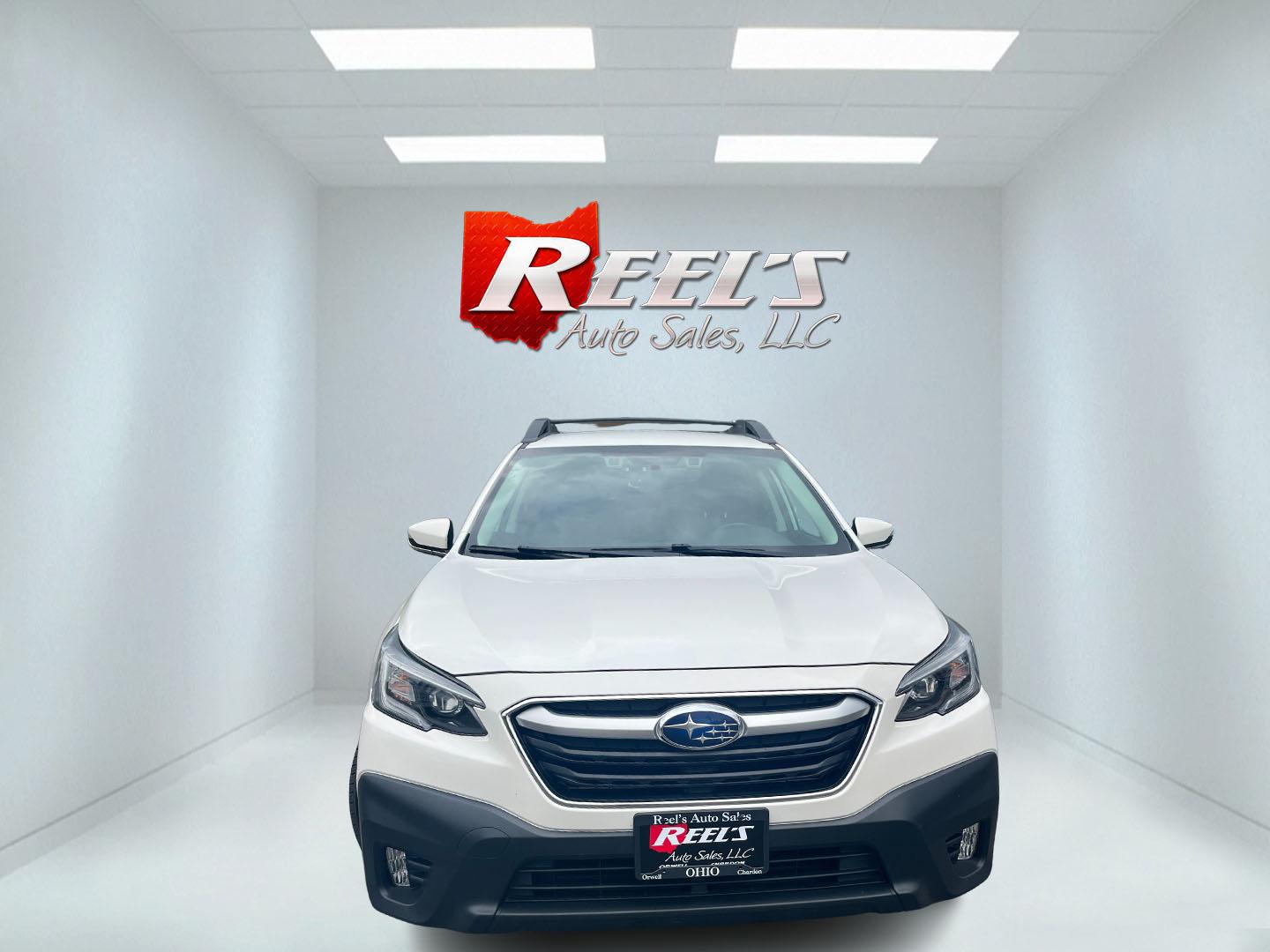 2021 White /Black Subaru Outback Premium (4S4BTACC8M3) with an 2.5L H4 DOHC 16V engine, CVT transmission, located at 11115 Chardon Rd. , Chardon, OH, 44024, (440) 214-9705, 41.580246, -81.241943 - 2021 Subaru Outback Premium AWD – Versatile Adventure Wagon with EyeSight Safety and Excellent Efficiency! This 2021 Subaru Outback Premium AWD is the perfect blend of rugged capability, upscale comfort, and modern technology. Powered by Subaru’s reliable 2.5L H4 engine paired with the legendar - Photo#1