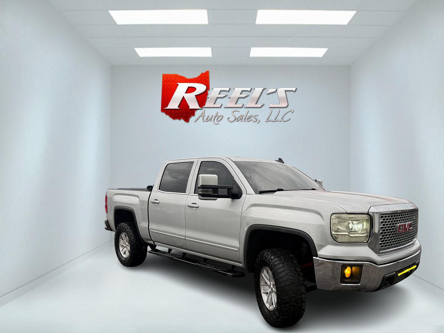 2015 Silver /Black GMC Sierra 1500 SLE Crew Cab Short Box 4WD (3GTU2UEC4FG) with an 5.3L V8 OHV 16V engine, Automatic transmission, located at 547 E. Main St., Orwell, OH, 44076, (440) 437-5893, 41.535435, -80.847855- Photo#2