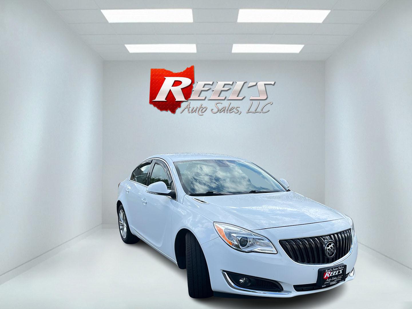 2016 White /Black Buick Regal Turbo FWD (2G4GK5EX1G9) with an 2.0L I4 DOHC 16V TURBO engine, Automatic transmission, located at 547 E. Main St., Orwell, OH, 44076, (440) 437-5893, 41.535435, -80.847855 - 2016 Buick Regal Turbo – Sporty Luxury Sedan with Turbo Power and Premium Comfort! This 2016 Buick Regal Turbo is a refined and fun-to-drive midsize sedan that offers a great blend of performance, luxury, and efficiency. Powered by a responsive 2.0L Turbocharged EcoTec I4 engine paired with a smo - Photo#2