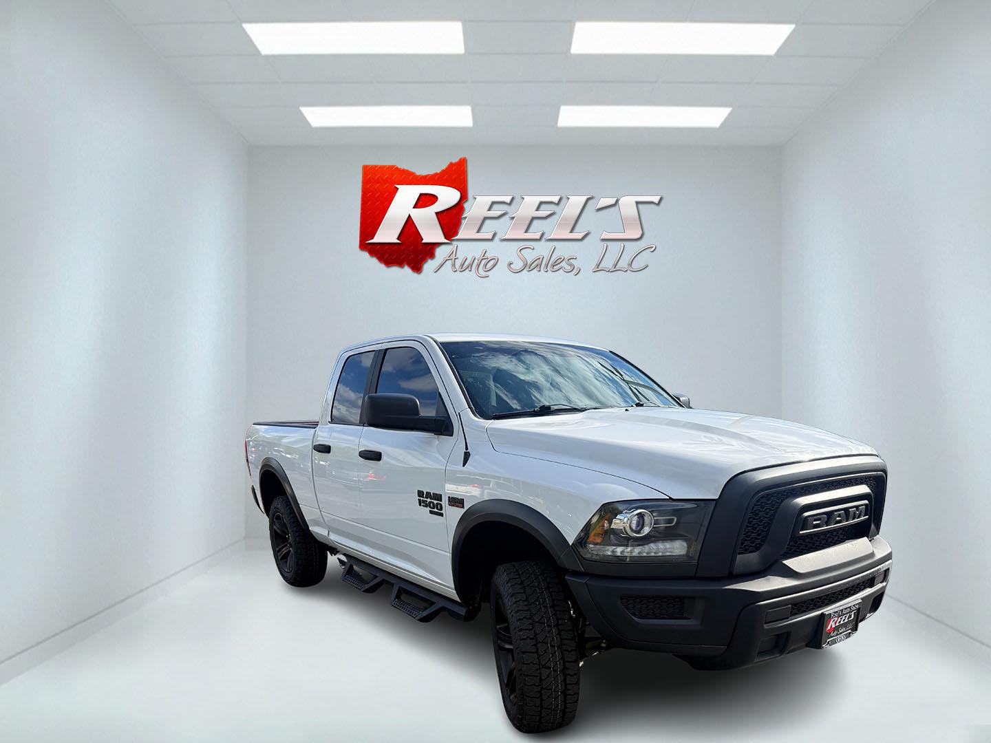 2021 White /Black RAM 1500 Classic Warlock Quad Cab 4WD (1C6RR7GT7MS) with an 5.7L V8 OHV 16V engine, Automatic transmission, located at 547 E. Main St., Orwell, OH, 44076, (440) 437-5893, 41.535435, -80.847855 - 2021 Ram 1500 Classic Warlock Quad Cab 4WD – Factory Lifted HEMI Truck with Fresh Service and Aggressive Styling! This 2021 Ram 1500 Classic Warlock Quad Cab 4WD is a tough, standout truck with factory lift and recent service work. Powered by the legendary 5.7L HEMI V8 engine paired with an 8-spe - Photo#2