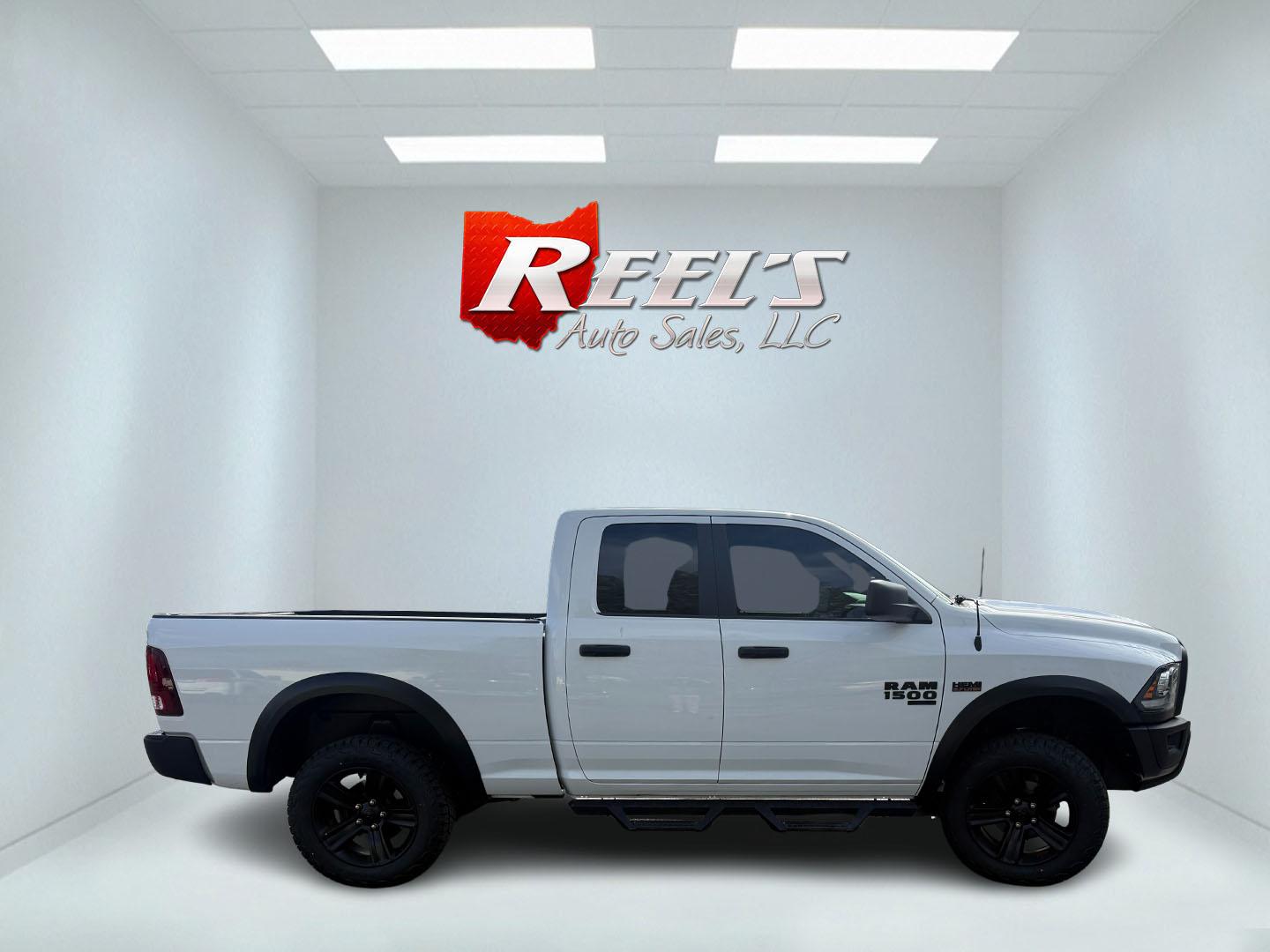 2021 White /Black RAM 1500 Classic Warlock Quad Cab 4WD (1C6RR7GT7MS) with an 5.7L V8 OHV 16V engine, Automatic transmission, located at 547 E. Main St., Orwell, OH, 44076, (440) 437-5893, 41.535435, -80.847855 - 2021 Ram 1500 Classic Warlock Quad Cab 4WD – Factory Lifted HEMI Truck with Fresh Service and Aggressive Styling! This 2021 Ram 1500 Classic Warlock Quad Cab 4WD is a tough, standout truck with factory lift and recent service work. Powered by the legendary 5.7L HEMI V8 engine paired with an 8-spe - Photo#7