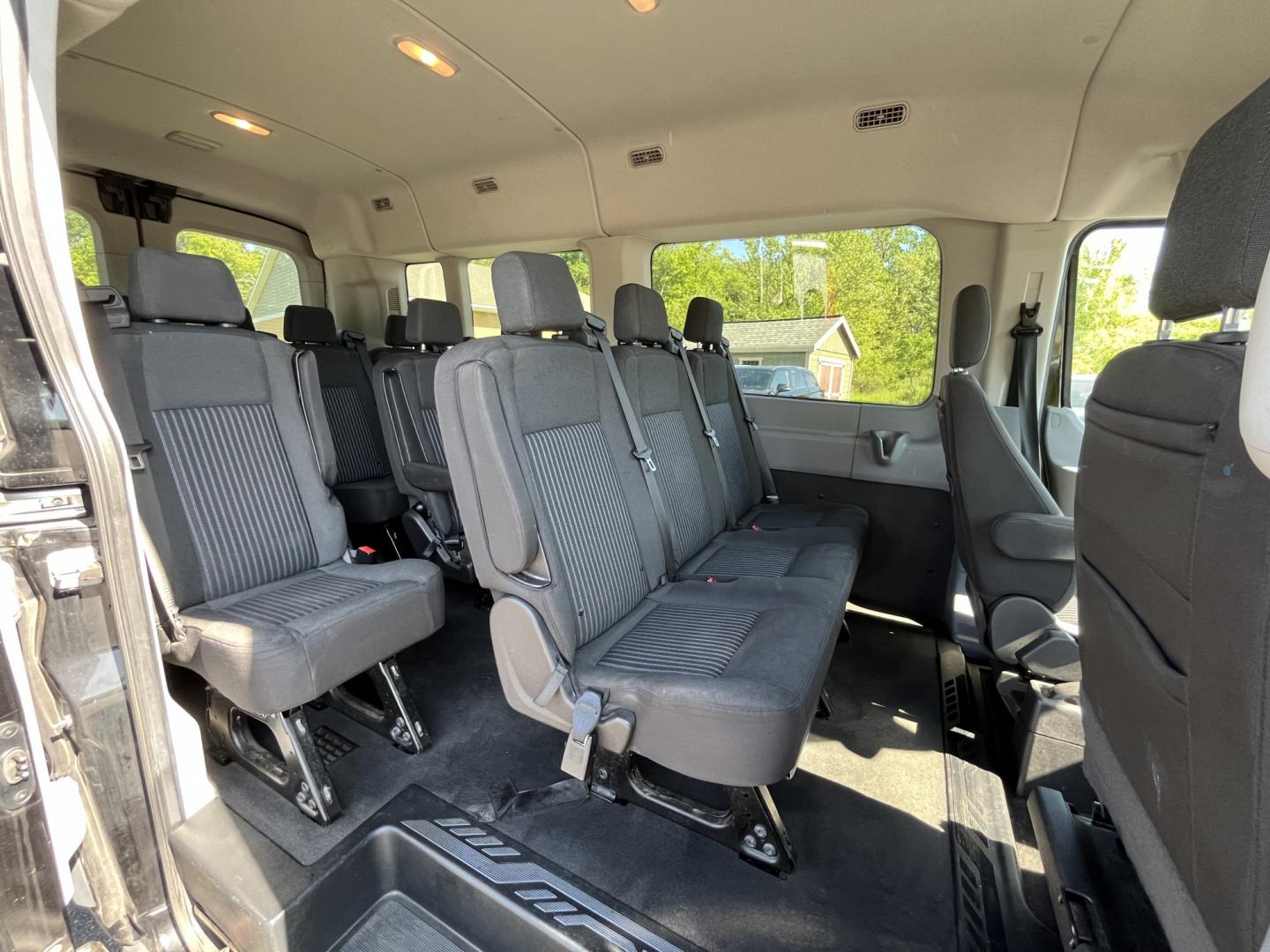 2018 Black /Black Ford Transit 350 Wagon Med. Roof XLT w/Sliding Pass. 148-in. WB (1FBAX2CG5JK) with an 3.5L V6 DOHC 24V TWIN TURBO engine, Automatic transmission, located at 11115 Chardon Rd. , Chardon, OH, 44024, (440) 214-9705, 41.580246, -81.241943 - 2018 Ford Transit 350 Medium Roof Passenger Van – 15-Passenger Capacity with Twin-Turbo Power and Modern Upgrades! This 2018 Ford Transit 350 Medium Roof is a versatile and capable 15-passenger van that’s perfect for large families, church groups, shuttling, or business use. Powered by the stron - Photo#28