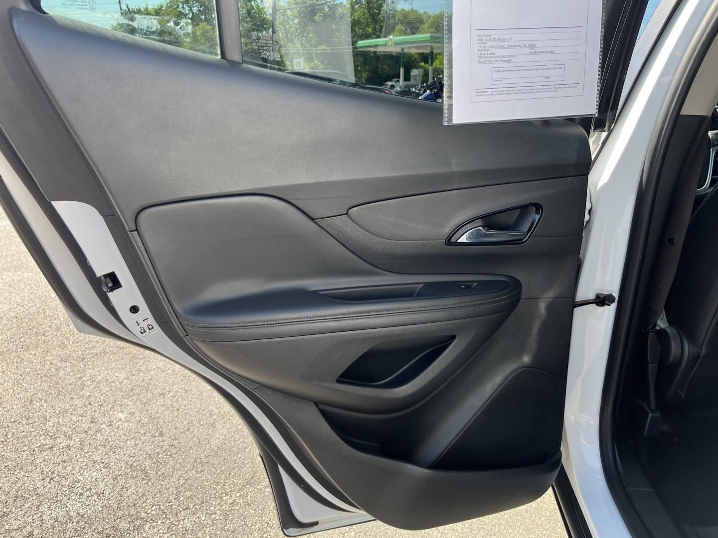 2017 White /Black Buick Encore Preferred FWD (KL4CJASB1HB) with an 1.4L I4 DOHC 16V TURBO engine, Automatic transmission, located at 547 E. Main St., Orwell, OH, 44076, (440) 437-5893, 41.535435, -80.847855 - 2017 Buick Encore Preferred FWD – Efficient Turbo Luxury in Summit White! This sharp 2017 Buick Encore Preferred FWD is a premium compact crossover that offers upscale comfort and excellent fuel efficiency. Powered by a peppy 1.4L Turbocharged EcoTec I4 engine paired with a smooth 6-speed automat - Photo#28