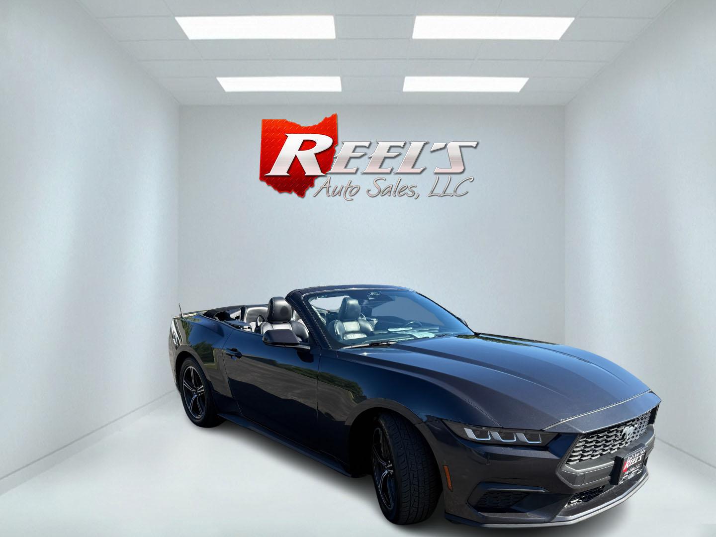 2024 Gray /Black Ford Mustang EcoBoost Premium Convertible (1FAGP8UH6R5) with an 2.3L I4 DOHC 16V Turbo 310 HP engine, Automatic transmission, located at 11115 Chardon Rd. , Chardon, OH, 44024, (440) 214-9705, 41.580246, -81.241943 - 2024 Ford Mustang Convertible Premium – Turbocharged Power, Open-Air Thrills, and Premium Luxury! This 2024 Ford Mustang Convertible Premium delivers the perfect mix of exhilarating performance and refined comfort in a stunning drop-top package. Powered by a responsive 2.3L I4 Turbocharged EcoBoo - Photo#2