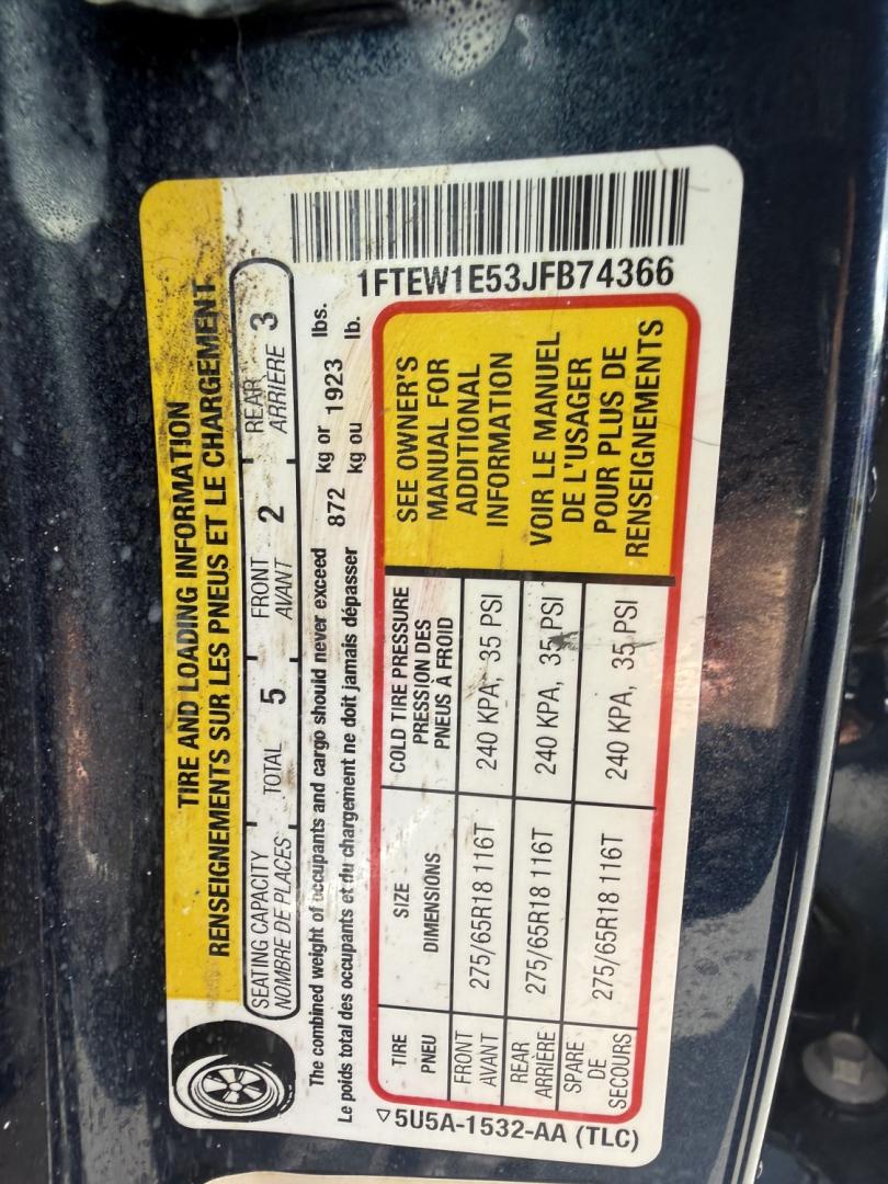2018 Blue /Gray Ford F-150 XLT SuperCrew 5.5-ft. 4WD (1FTEW1E53JF) with an 5.0L V8 OHV 32V engine, Automatic transmission, located at 547 E. Main St., Orwell, OH, 44076, (440) 437-5893, 41.535435, -80.847855 - 2018 Ford F-150 XLT Crew Cab – Coyote V8 Power with Strong Towing and Extended-Range Fuel Tank! This clean 2018 Ford F-150 XLT Crew Cab is a capable and practical full-size truck that’s ready for work or weekend adventures. Powered by Ford’s legendary 5.0L Coyote V8 engine with flex fuel capa - Photo#33