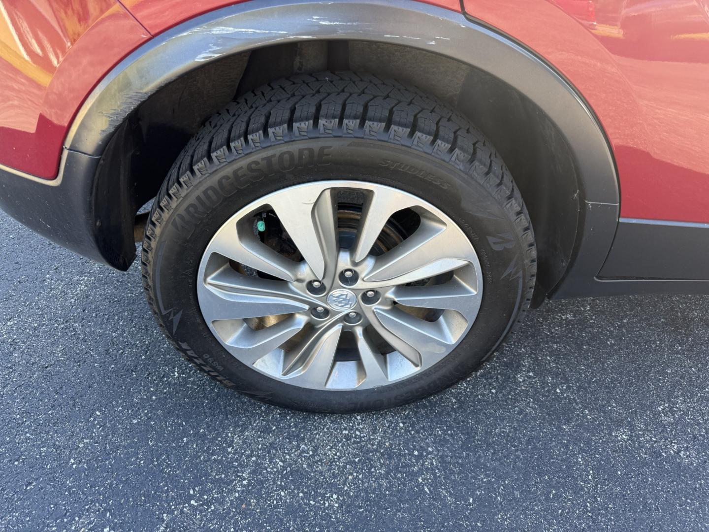 2017 Red /Black Buick Encore Essence FWD (KL4CJCSBXHB) with an 1.4L I4 DOHC 16V TURBO engine, Automatic transmission, located at 11115 Chardon Rd. , Chardon, OH, 44024, (440) 214-9705, 41.580246, -81.241943 - 2017 Buick Encore Essence FWD – Premium Compact Luxury with Leather, Heated Steering Wheel, and Excellent Efficiency! This sharp 2017 Buick Encore Essence FWD is a well-equipped upscale crossover that delivers a quiet, comfortable ride with modern features and strong fuel economy. Powered by a pe- Photo#26
