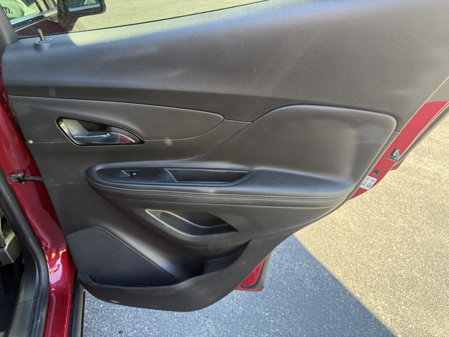 2017 Red /Black Buick Encore Essence FWD (KL4CJCSBXHB) with an 1.4L I4 DOHC 16V TURBO engine, Automatic transmission, located at 11115 Chardon Rd. , Chardon, OH, 44024, (440) 214-9705, 41.580246, -81.241943 - 2017 Buick Encore Essence FWD – Premium Compact Luxury with Leather, Heated Steering Wheel, and Excellent Efficiency! This sharp 2017 Buick Encore Essence FWD is a well-equipped upscale crossover that delivers a quiet, comfortable ride with modern features and strong fuel economy. Powered by a pe- Photo#36