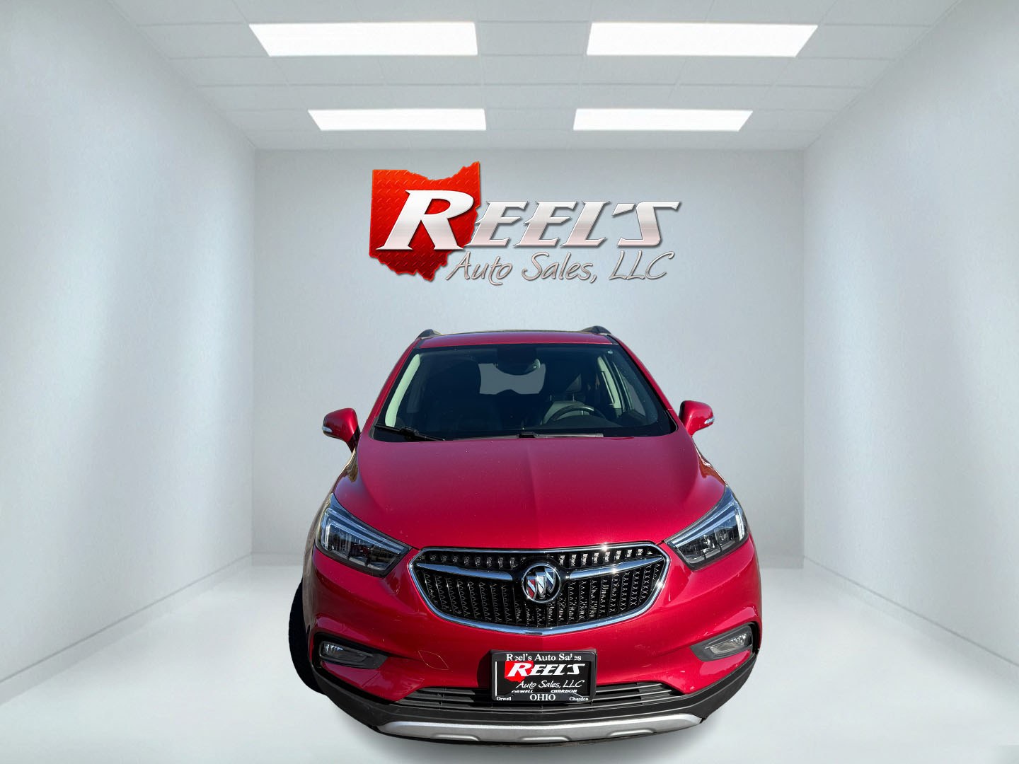 2017 Red /Black Buick Encore Essence FWD (KL4CJCSBXHB) with an 1.4L I4 DOHC 16V TURBO engine, Automatic transmission, located at 11115 Chardon Rd. , Chardon, OH, 44024, (440) 214-9705, 41.580246, -81.241943 - 2017 Buick Encore Essence FWD – Premium Compact Luxury with Leather, Heated Steering Wheel, and Excellent Efficiency! This sharp 2017 Buick Encore Essence FWD is a well-equipped upscale crossover that delivers a quiet, comfortable ride with modern features and strong fuel economy. Powered by a pe- Photo#1