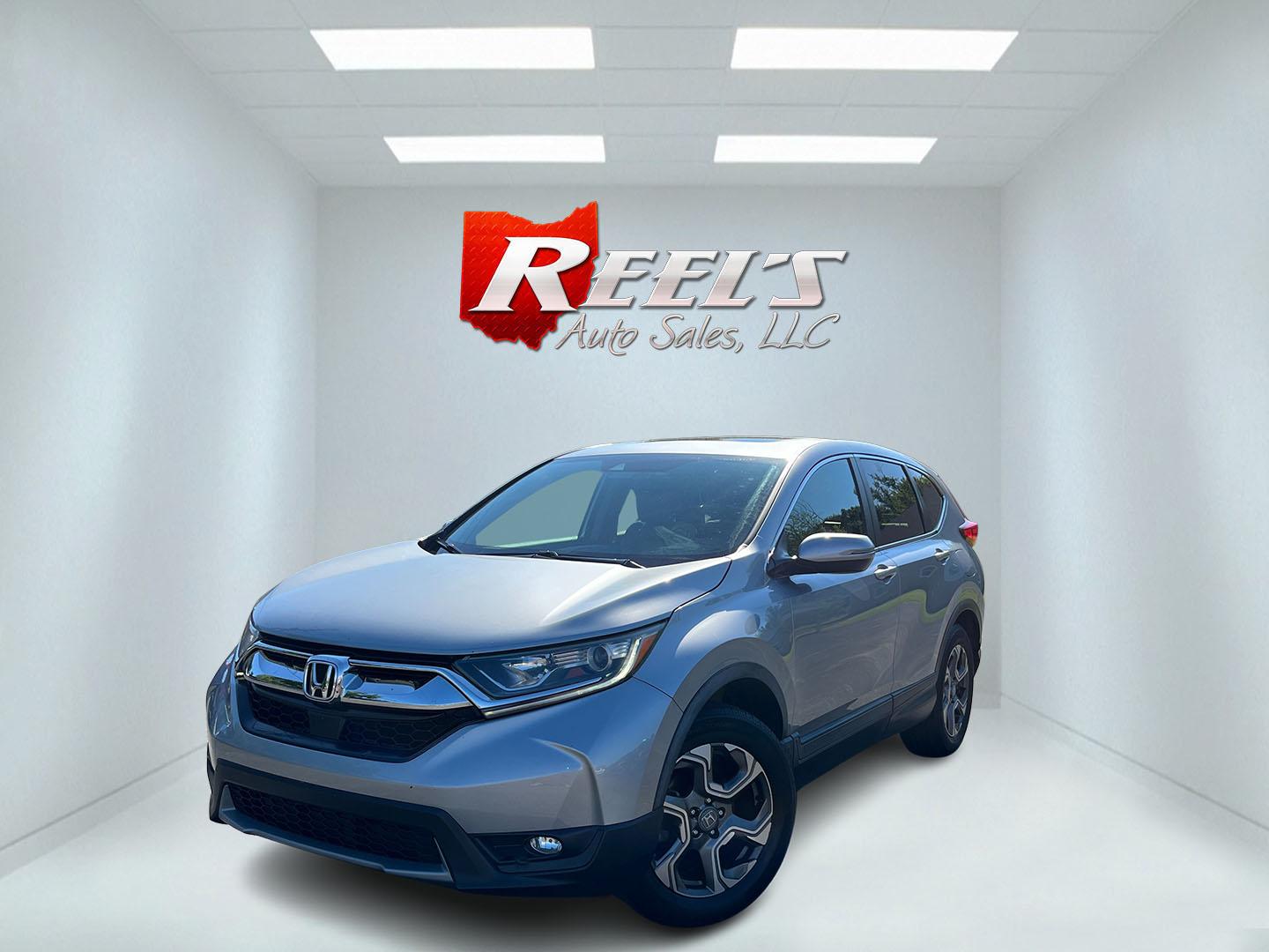 2017 Silver /Gray Honda CR-V EX AWD (2HKRW2H52HH) with an 1.5L I4 DOHC 16V TURBO engine, Automatic transmission, located at 11115 Chardon Rd. , Chardon, OH, 44024, (440) 214-9705, 41.580246, -81.241943- Photo#0