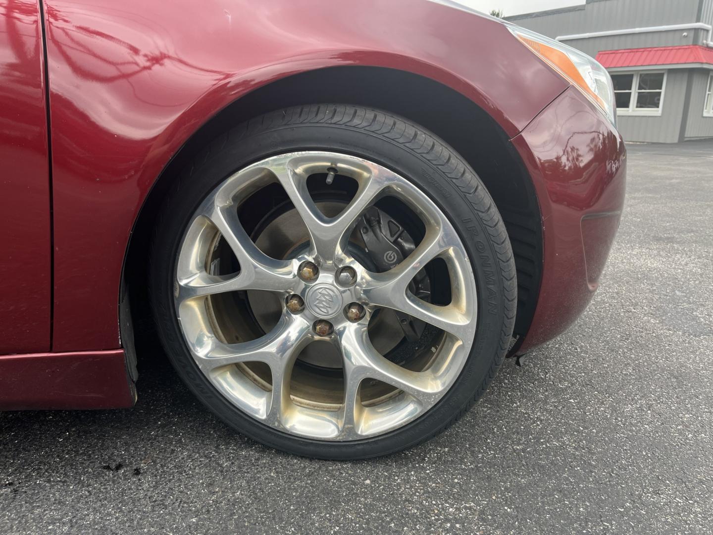2016 Red /Black Buick Regal GS (2G4GU5GX1G9) with an 2.0L I4 DOHC 16V TURBO engine, Automatic transmission, located at 11115 Chardon Rd. , Chardon, OH, 44024, (440) 214-9705, 41.580246, -81.241943 - 2016 Buick Regal GS – Sporty Turbo Performance with Premium Features and Aggressive Styling! This 2016 Buick Regal GS is a sharp, performance-oriented sedan that delivers strong acceleration and upscale comfort in one sleek package. Powered by a responsive 2.0L Turbocharged EcoTec I4 engine paire- Photo#4