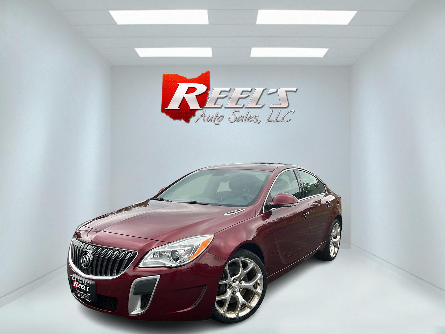 2016 Red /Black Buick Regal GS (2G4GU5GX1G9) with an 2.0L I4 DOHC 16V TURBO engine, Automatic transmission, located at 11115 Chardon Rd. , Chardon, OH, 44024, (440) 214-9705, 41.580246, -81.241943 - 2016 Buick Regal GS – Sporty Turbo Performance with Premium Features and Aggressive Styling! This 2016 Buick Regal GS is a sharp, performance-oriented sedan that delivers strong acceleration and upscale comfort in one sleek package. Powered by a responsive 2.0L Turbocharged EcoTec I4 engine paire- Photo#0