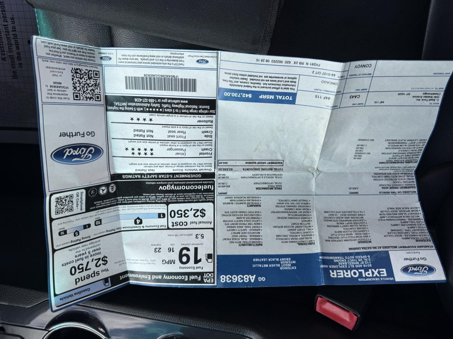 2016 Silver /Black Ford Explorer XLT 4WD (1FM5K8D86GG) with an 3.5L V6 DOHC 24V engine, 6-Speed Automatic transmission, located at 547 E. Main St., Orwell, OH, 44076, (440) 437-5893, 41.535435, -80.847855 - 2016 Ford Explorer XLT 4WD – Loaded Family SUV with Leather, Captain’s Chairs, and Fresh Service! This 2016 Ford Explorer XLT 4WD is a spacious and capable midsize SUV that’s ready for family adventures or daily driving. Powered by a strong 3.5L V6 engine paired with a smooth 6-speed automati- Photo#41